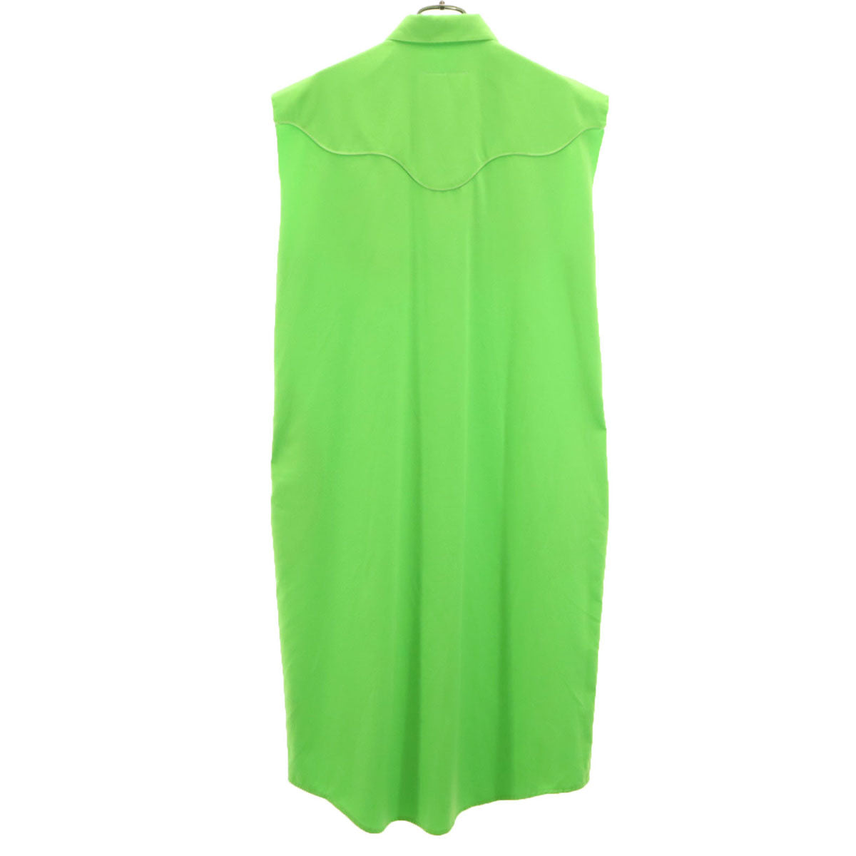 Maison Margiela メゾンマルジェラ イタリア製 ノースリーブ ウエスタン ロングワンピース 38 グリーン系 レディース