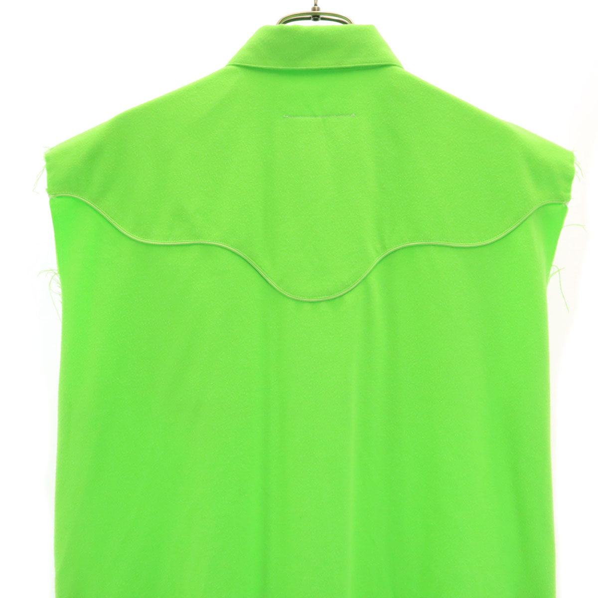 Maison Margiela メゾンマルジェラ イタリア製 ノースリーブ ウエスタン ロングワンピース 38 グリーン系 レディース