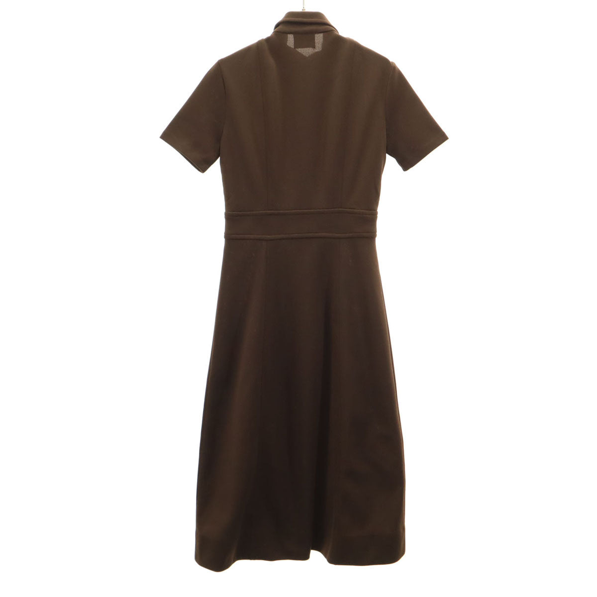 CHEMISE LACOSTE シュミーズラコステ 80s フランス製 半袖 ポロ ロングワンピース 40 ブラウン レディース