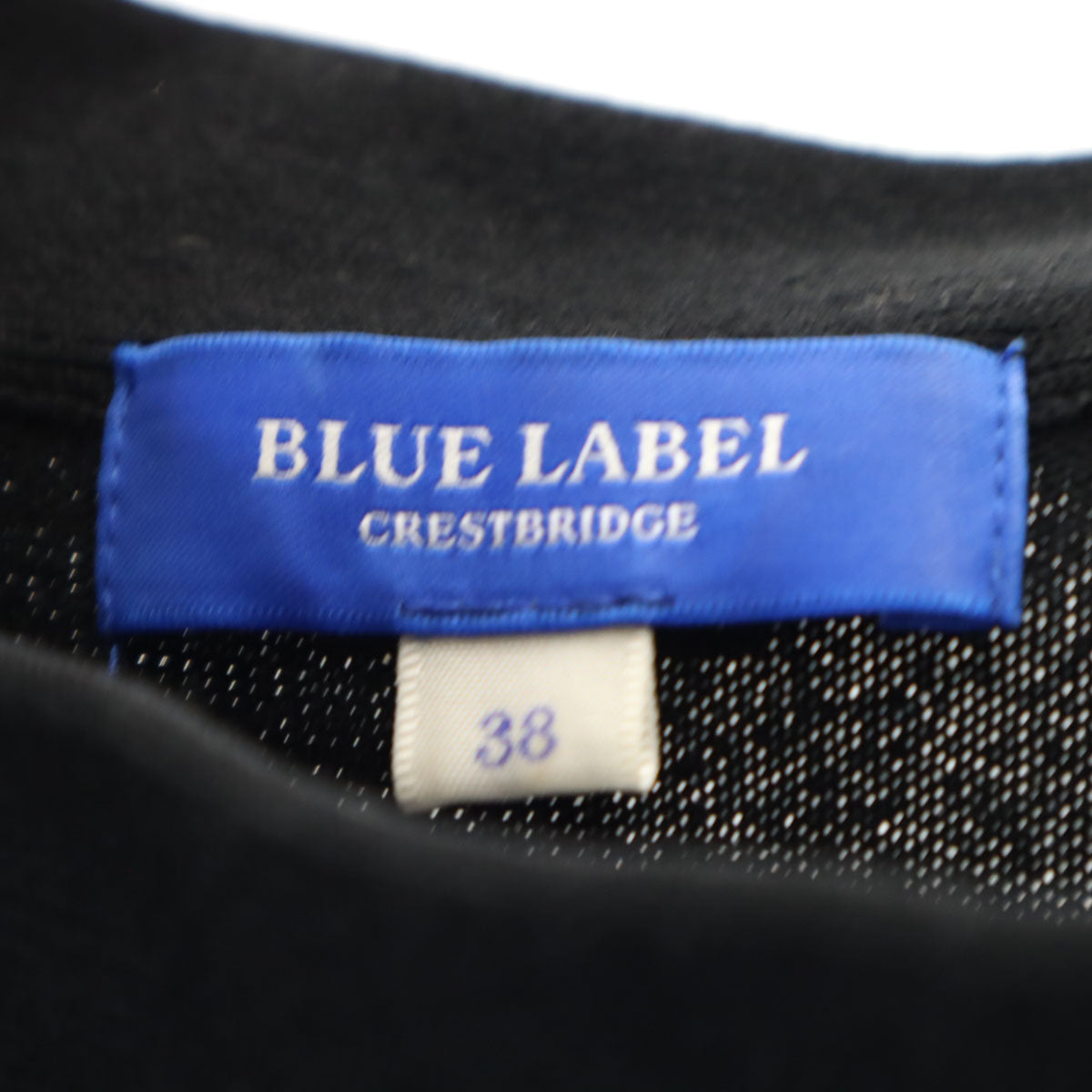 BLUE LABEL CRESTBRIDGE ブルーレーベルクレストブリッジ ノースリーブ ニット ワンピース 38 ブラック レディース