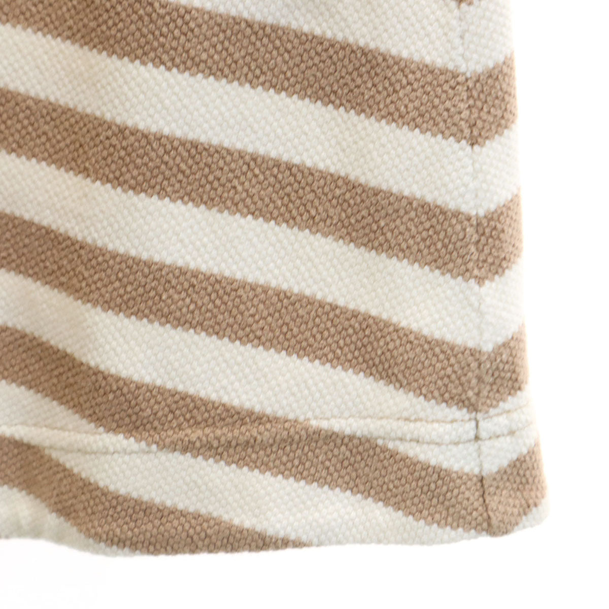 BURBERRY BLUE LABEL バーバリーブルーレーベル 日本製 ボーダー柄 半袖 ポロ ワンピース 38 ベージュ 三陽商会 レディース