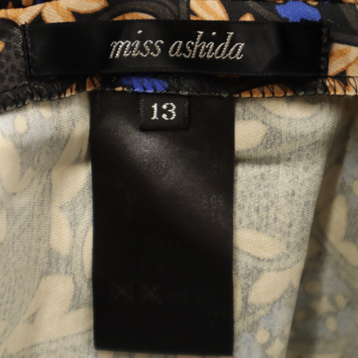 miss ashida ミスアシダ 長袖 膝丈ワンピース 13 ブラック系 レディース
