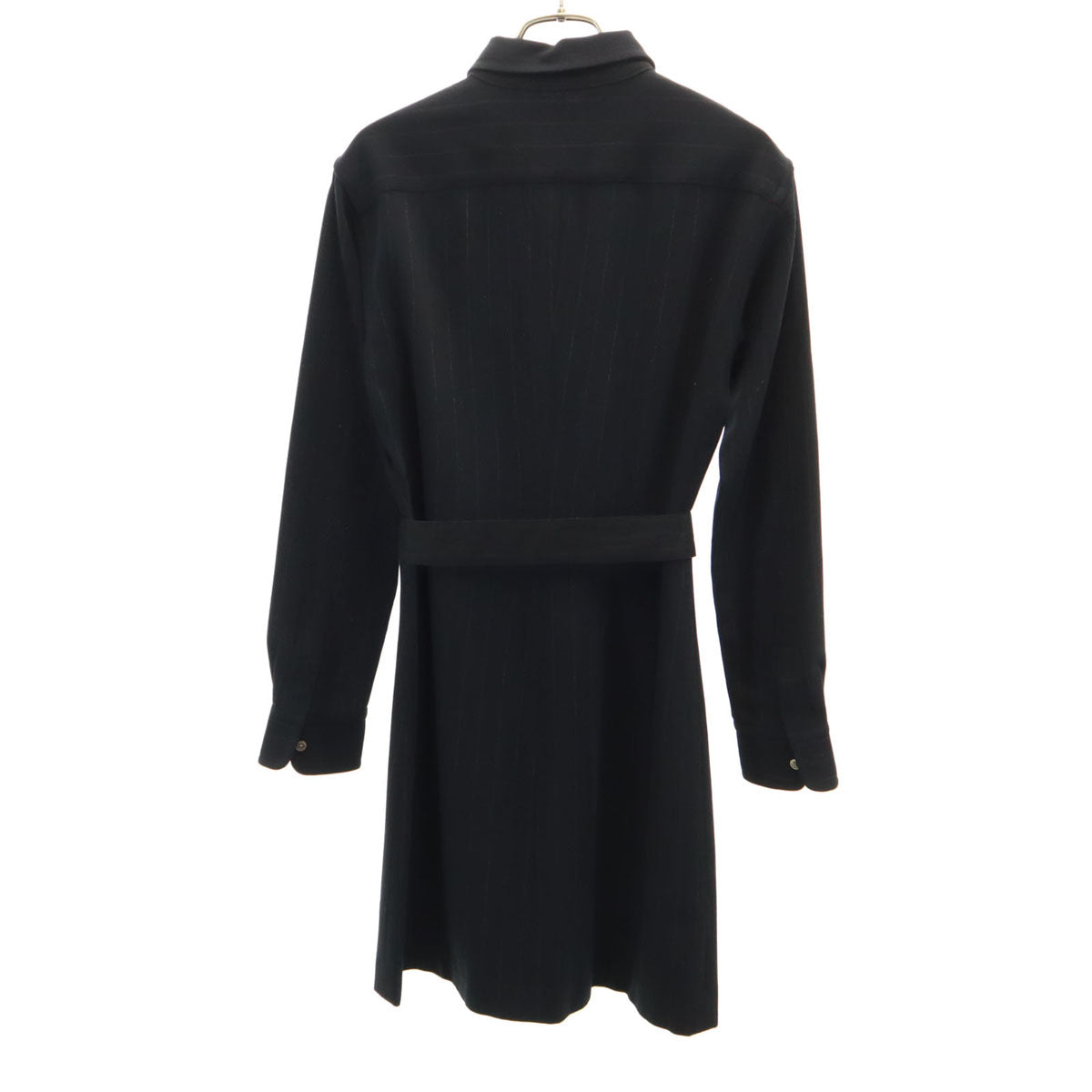 RALPH LAUREN COLLECTION ラルフローレン コレクション 長袖 シャツワンピース 9 ブラック レディース