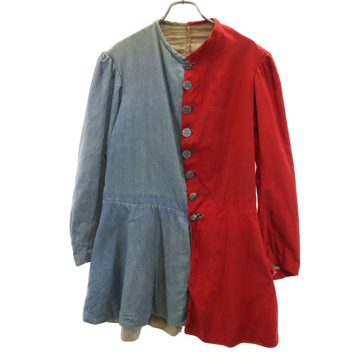 40s 50s コスチューム ヴィンテージ 長袖 膝丈ワンピース レッド系 レディース