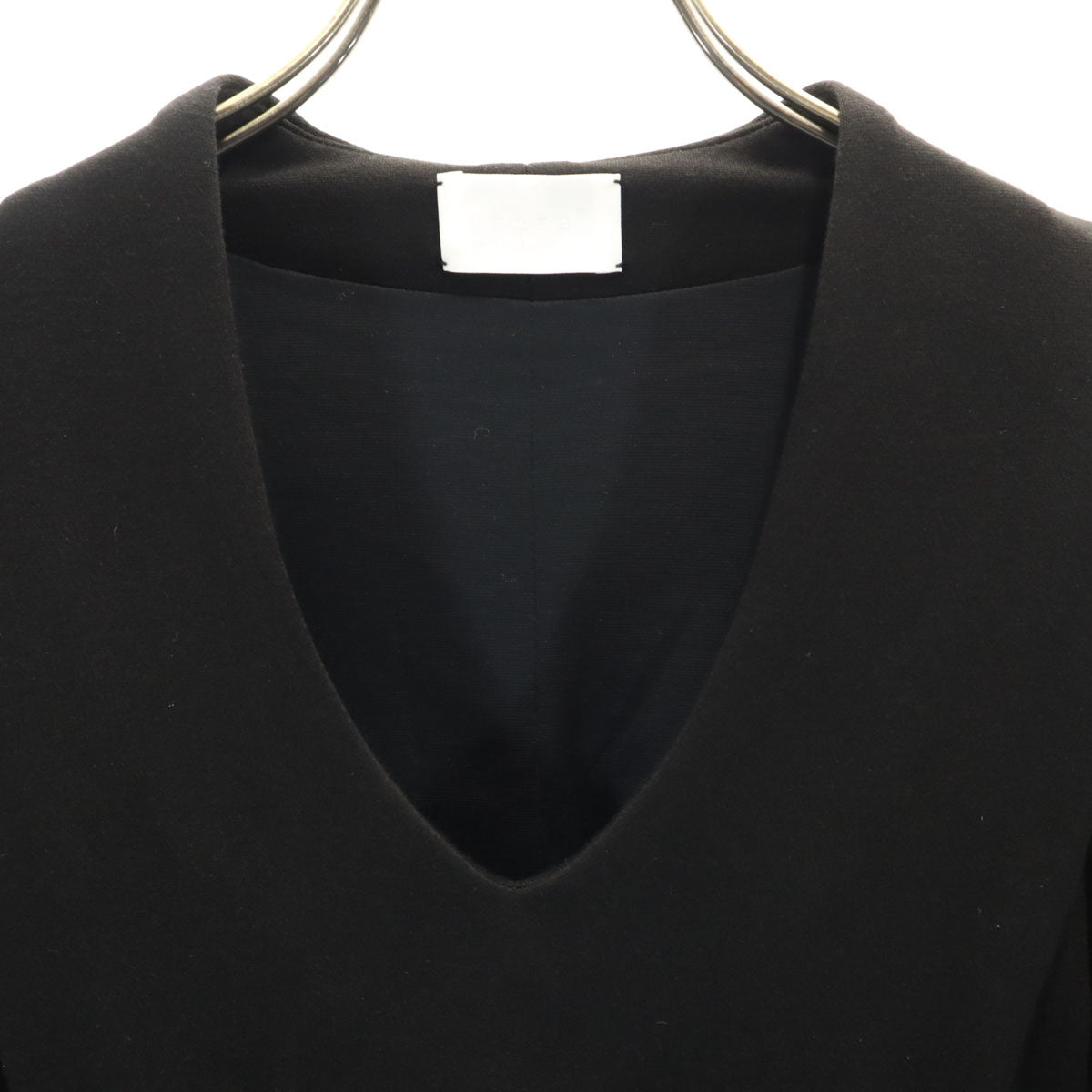 Mame マメ 日本製 7分袖 膝丈ワンピース 1 ブラック Kurogouchi レディース