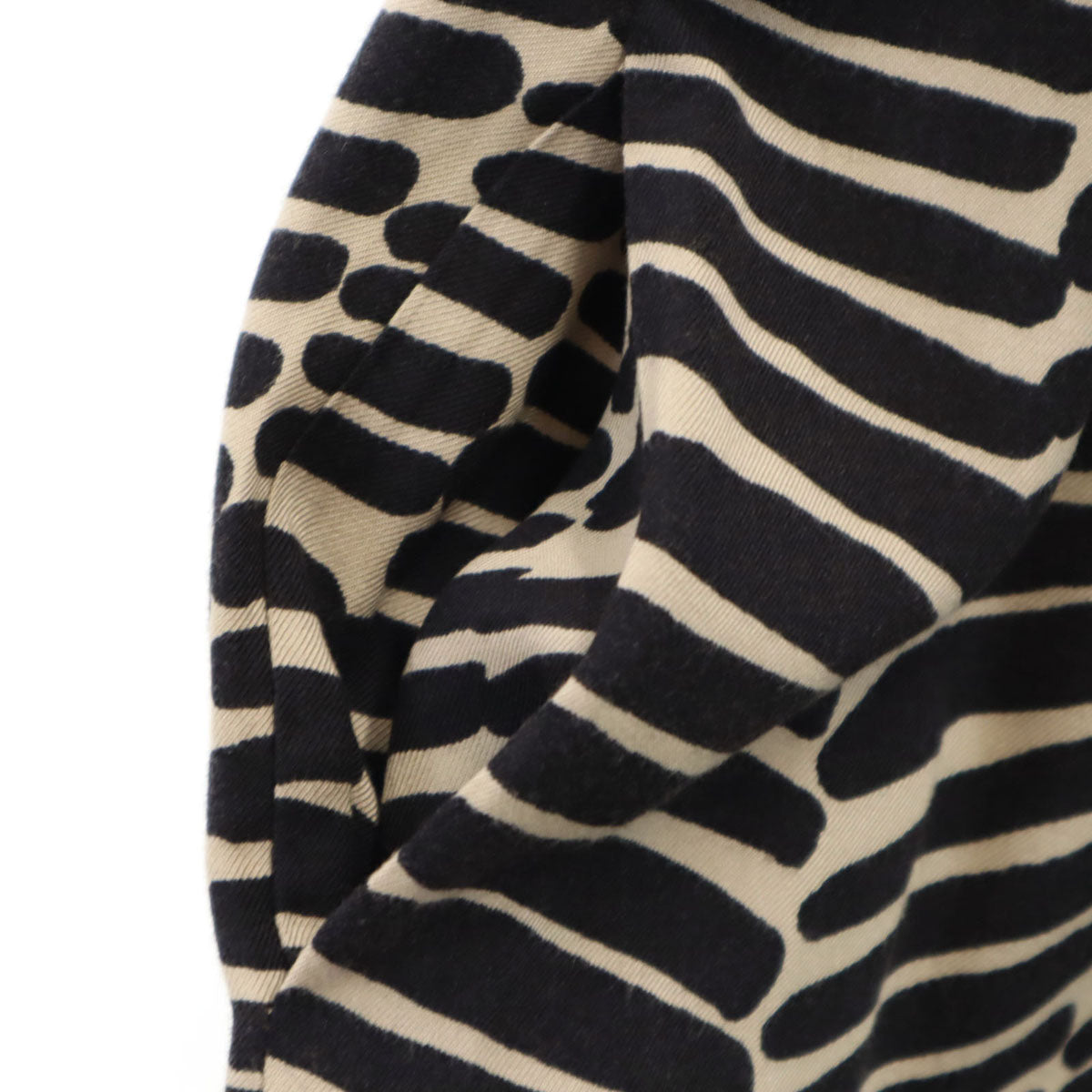 marimekko マリメッコ 総柄 7分袖 膝丈ワンピース 36 黒系 レディース