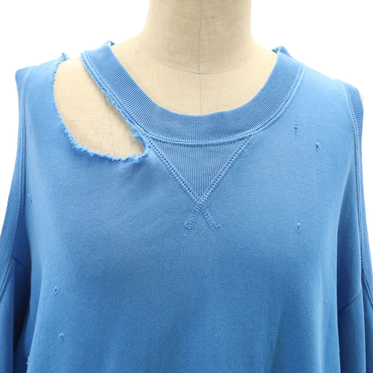 DIESEL ディーゼル 肩あき スウェット ワンピース XS ブルー系 レディース