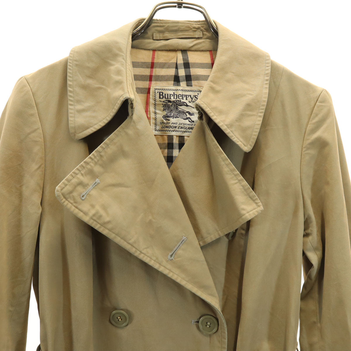 Burberrys バーバリーズ 80s 90s オールド トレンチコート L カーキ レディース