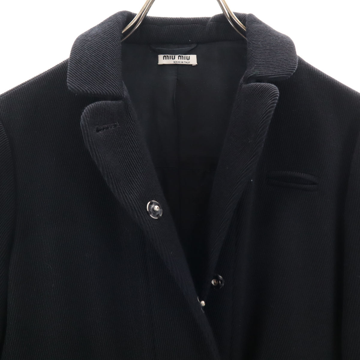 MIUMIU ミュウミュウ イタリア製 ウールコート 38 ブラック レディース