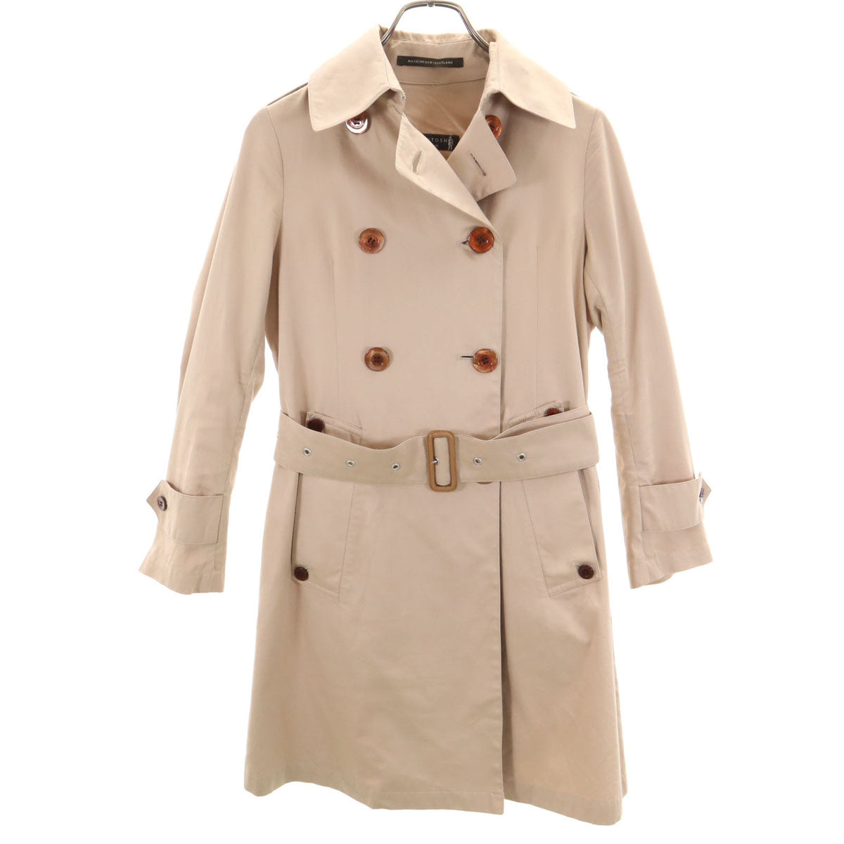 Mackintosh マッキントッシュ スコットランド製 トレンチコート 32 ベージュ レディース