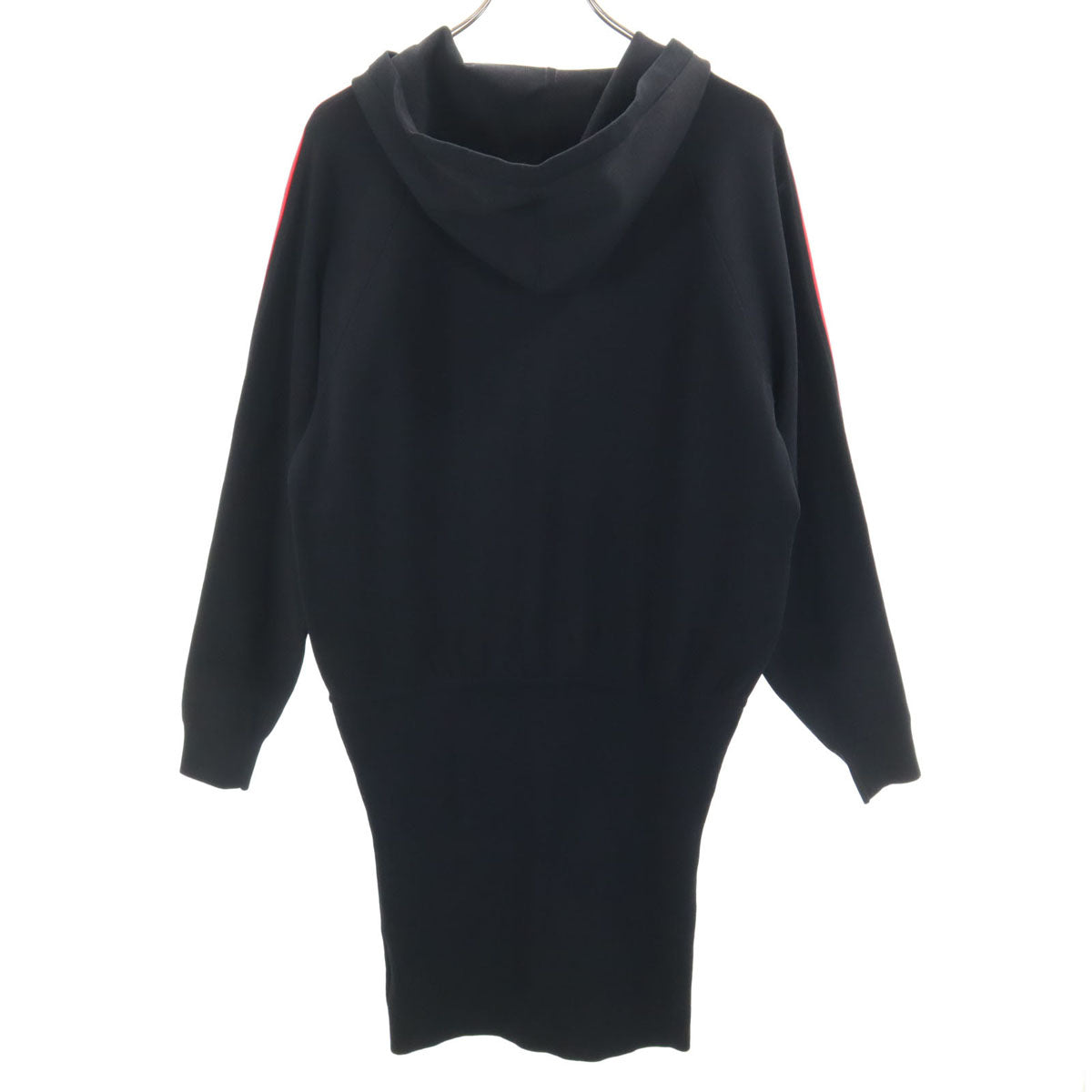 MICHAEL MICHAEL KORS マイケルマイケルコース 長袖 ロゴテープ フーディー ミニワンピース S ブラック レディース