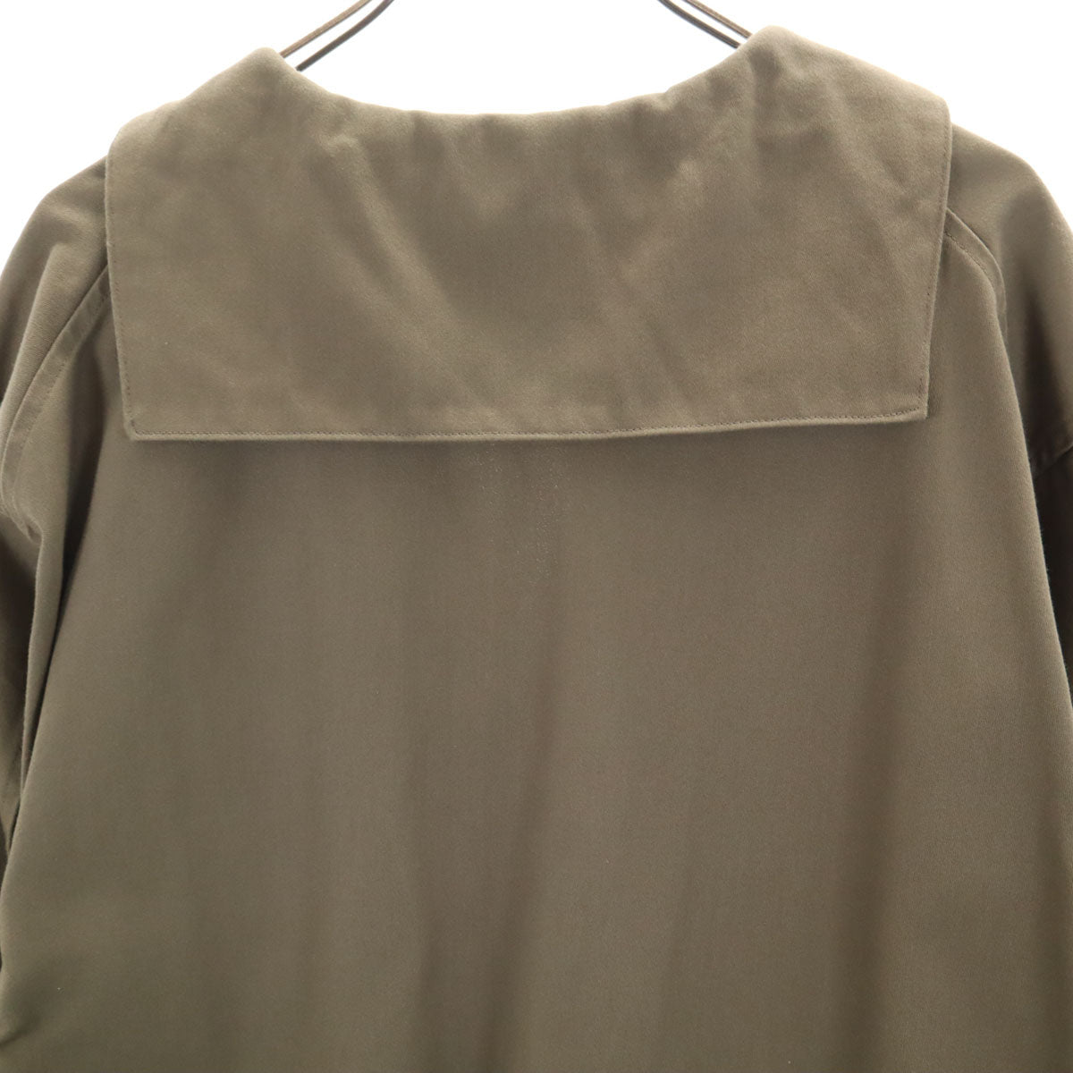 KIJI キジ 日本製 長袖 Vネック セーラー ワンピース 1 オリーブ レディース