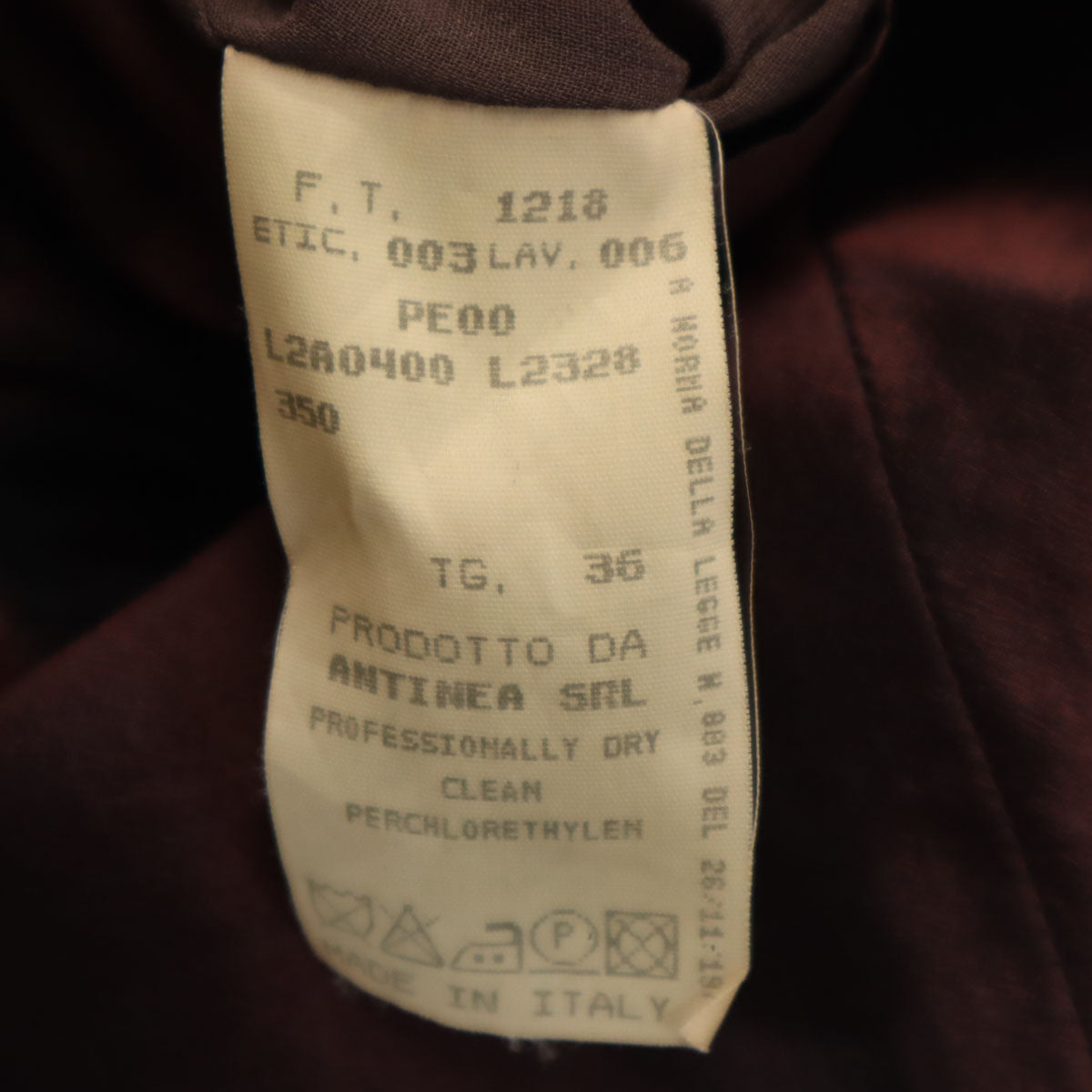 Emporio Armani エンポリオアルマーニ 90s イタリア製 シルク オールド ノースリーブ 膝丈ワンピース 36 ブラウン系 レディース