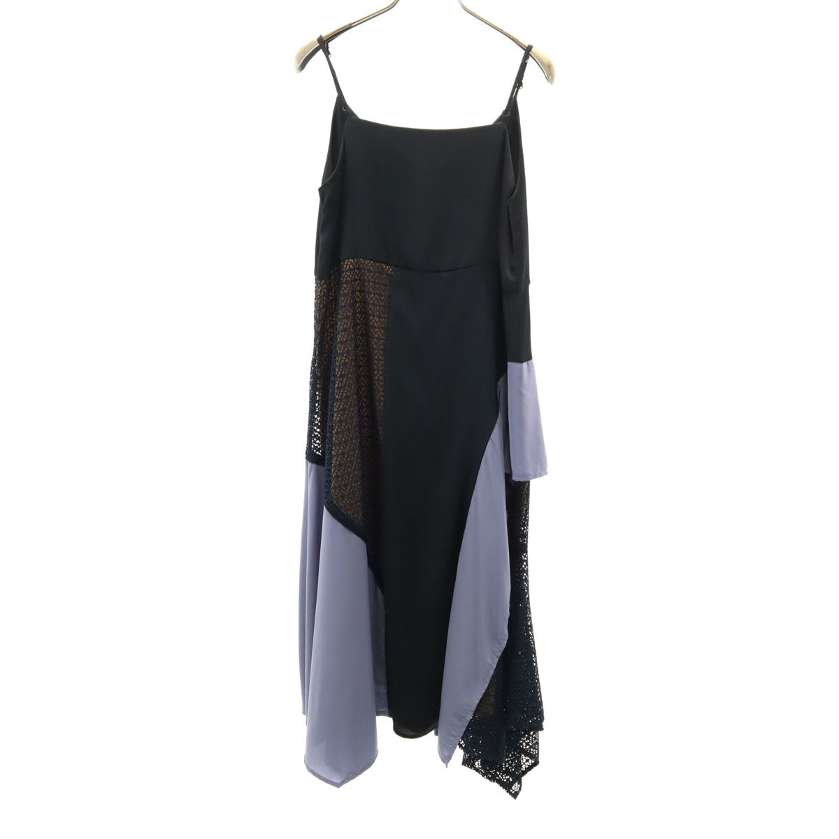 LANVIN en Bleu ランバンオンブルー ロング キャミワンピース 黒系 レディース