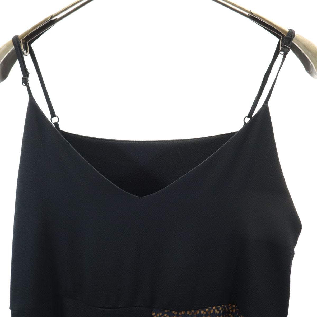 LANVIN en Bleu ランバンオンブルー ロング キャミワンピース 黒系 レディース