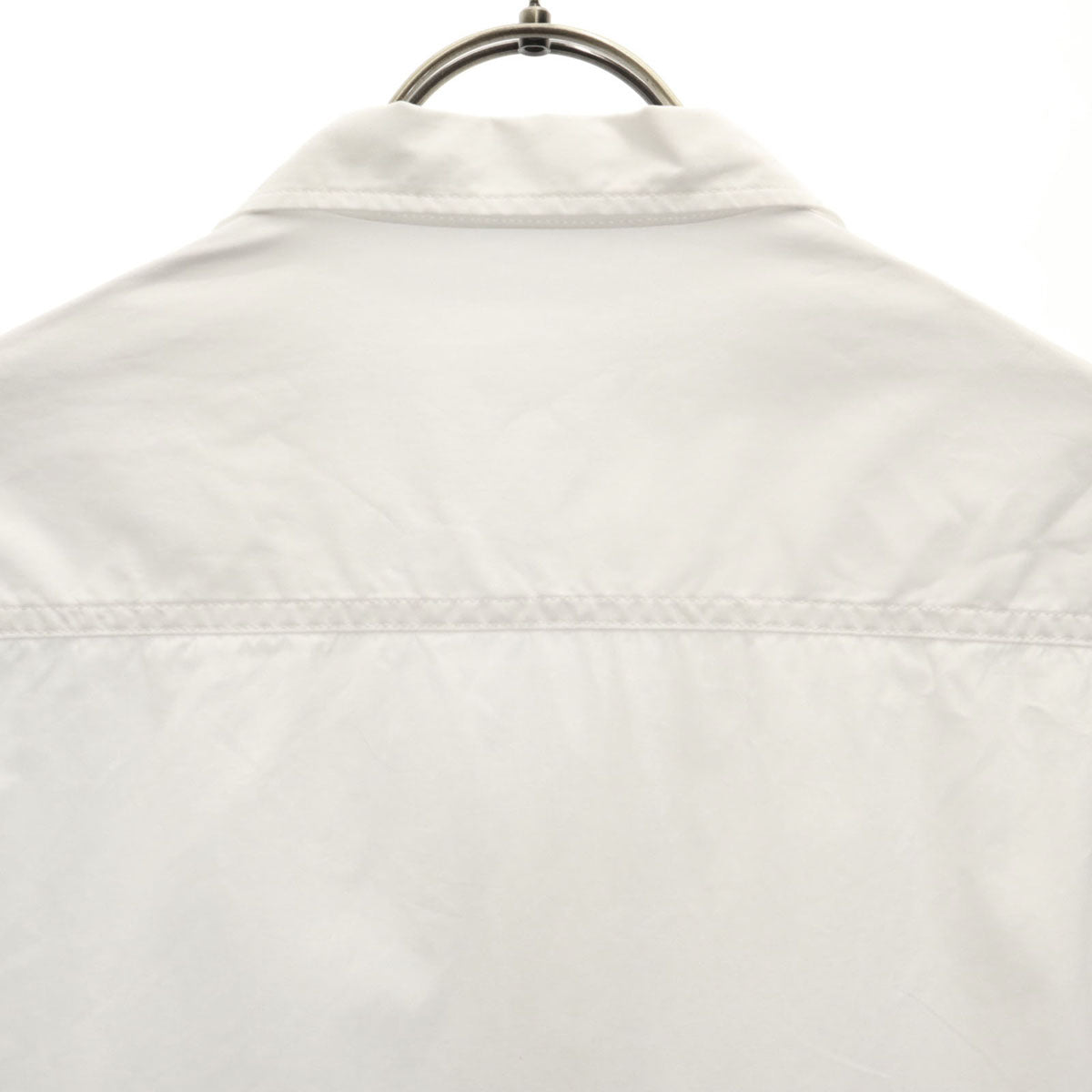 YOHJI YAMAMOTO+NOIR ヨウジヤマモトプリュスノアール 日本製 半袖 オープンカラーシャツ 1 白 メンズ