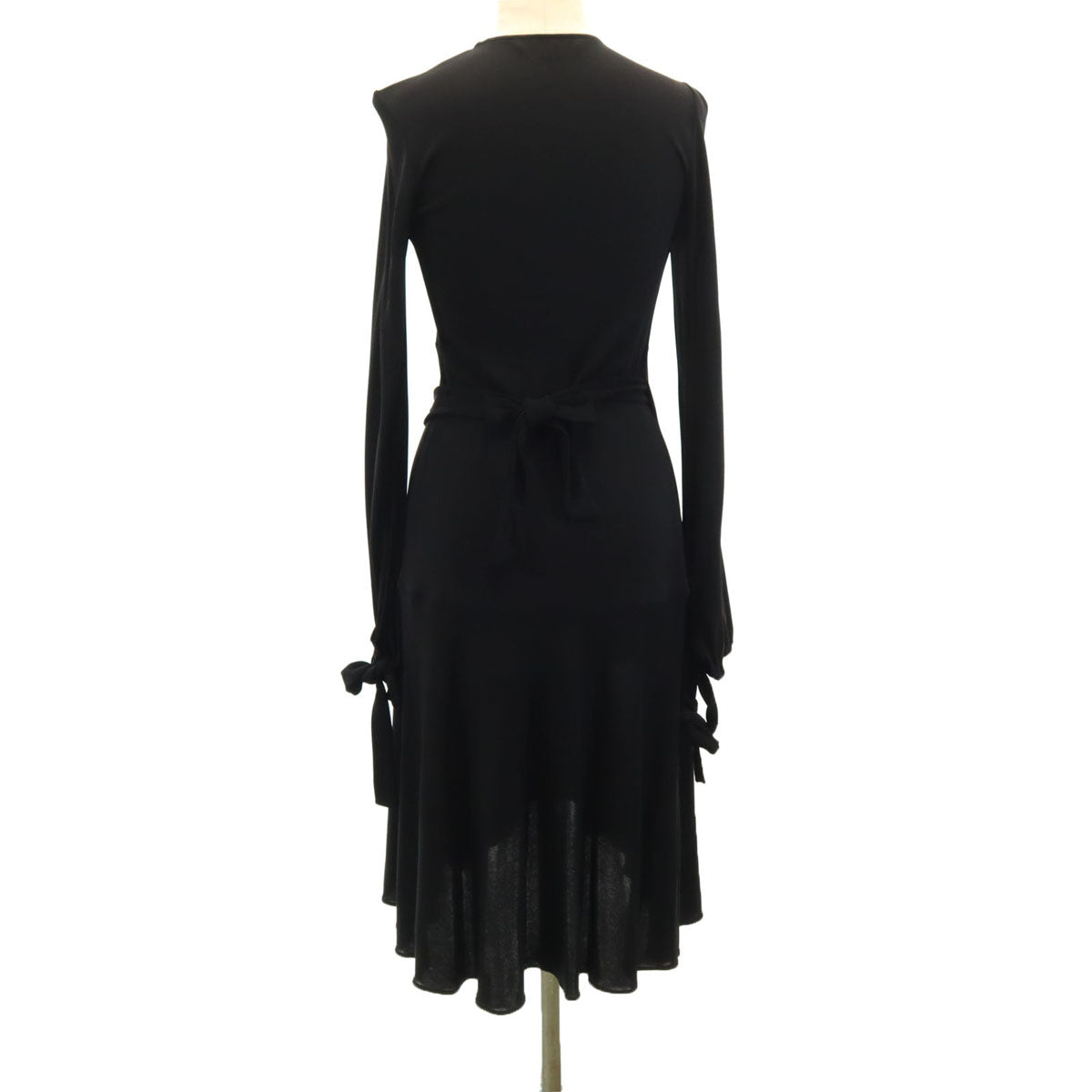 DIANE VON FURSTENBERG ダイアンフォンファステンバーグ USA製 長袖 カシュクール ロング カーディガン 2 ブラック レディース