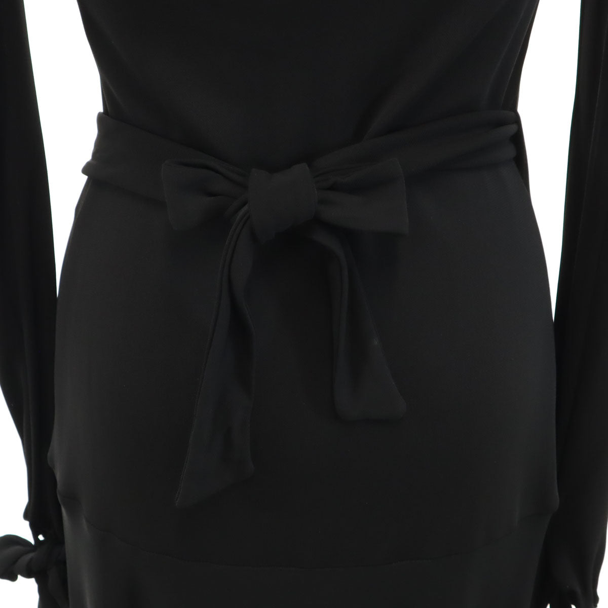 DIANE VON FURSTENBERG ダイアンフォンファステンバーグ USA製 長袖 カシュクール ロング カーディガン 2 ブラック レディース