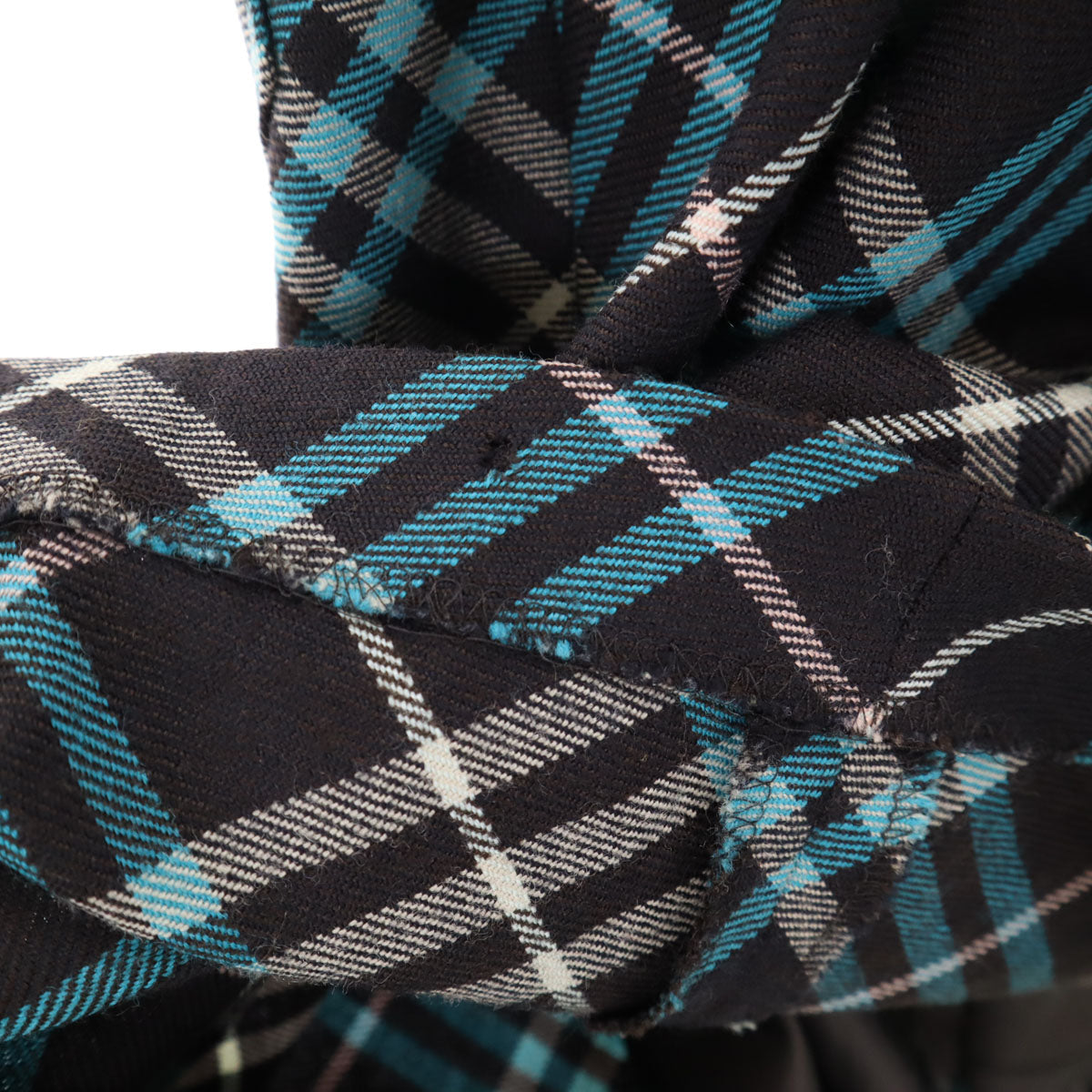 BURBERRY BLUE LABEL バーバリーブルーレーベル 日本製 ウール チェック柄 ノースリーブ ミニワンピース 36 ブラウン系 三陽商会 レディース