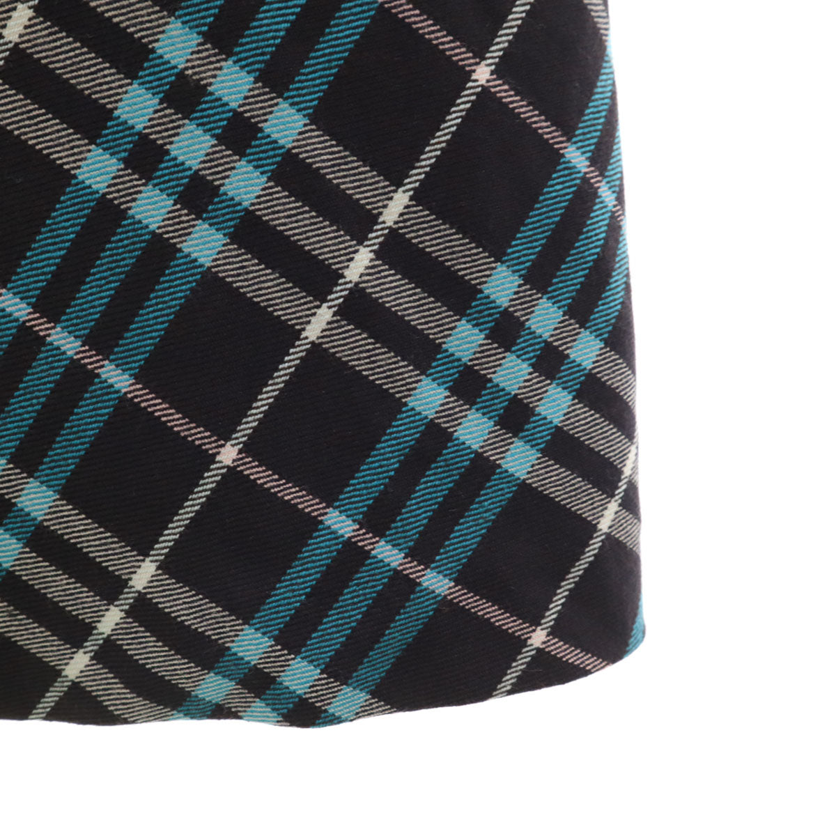 BURBERRY BLUE LABEL バーバリーブルーレーベル 日本製 ウール チェック柄 ノースリーブ ミニワンピース 36 ブラウン系 三陽商会 レディース