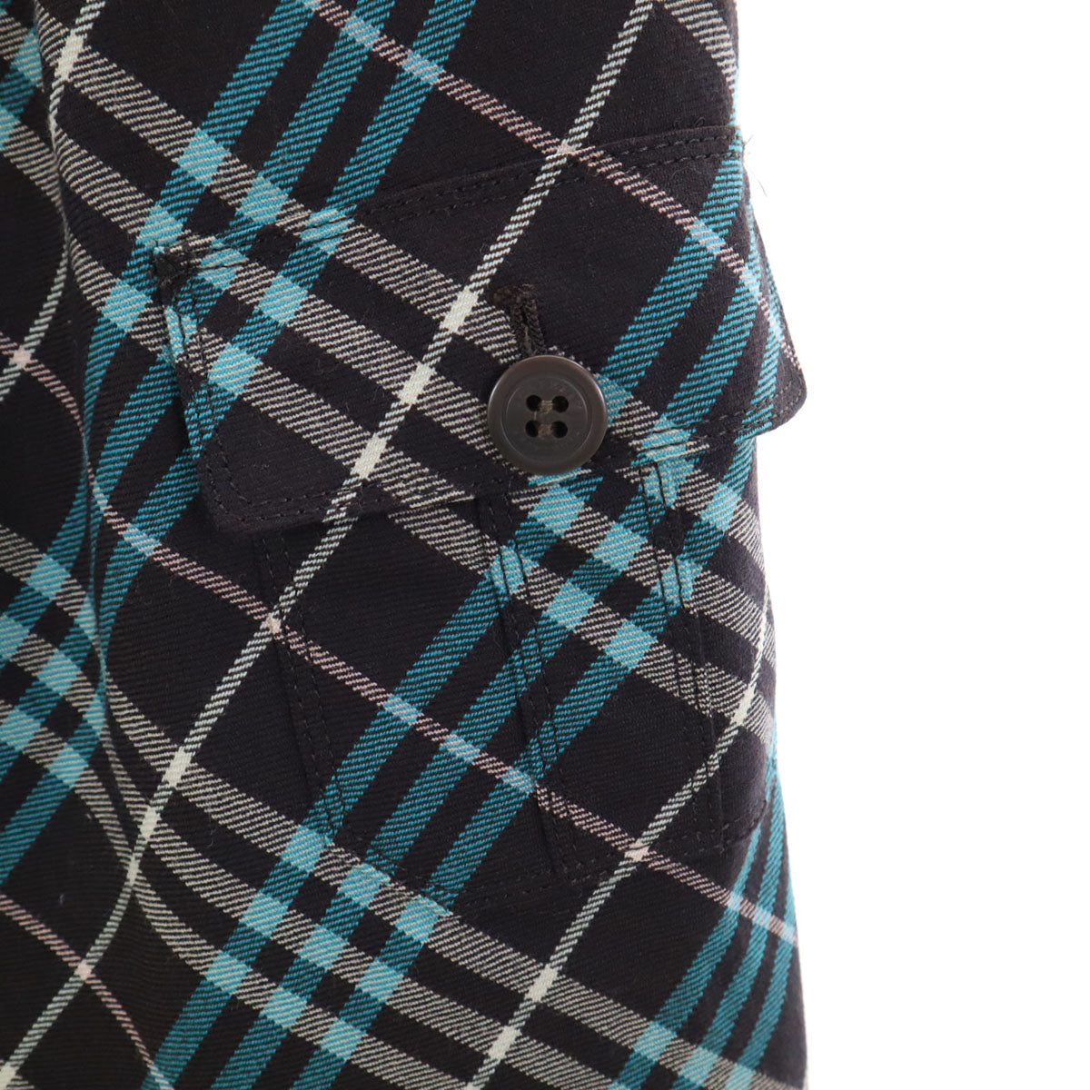 BURBERRY BLUE LABEL バーバリーブルーレーベル 日本製 ウール チェック柄 ノースリーブ ミニワンピース 36 ブラウン系 三陽商会 レディース