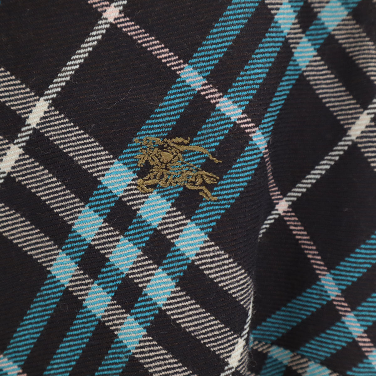 BURBERRY BLUE LABEL バーバリーブルーレーベル 日本製 ウール チェック柄 ノースリーブ ミニワンピース 36 ブラウン系 三陽商会 レディース