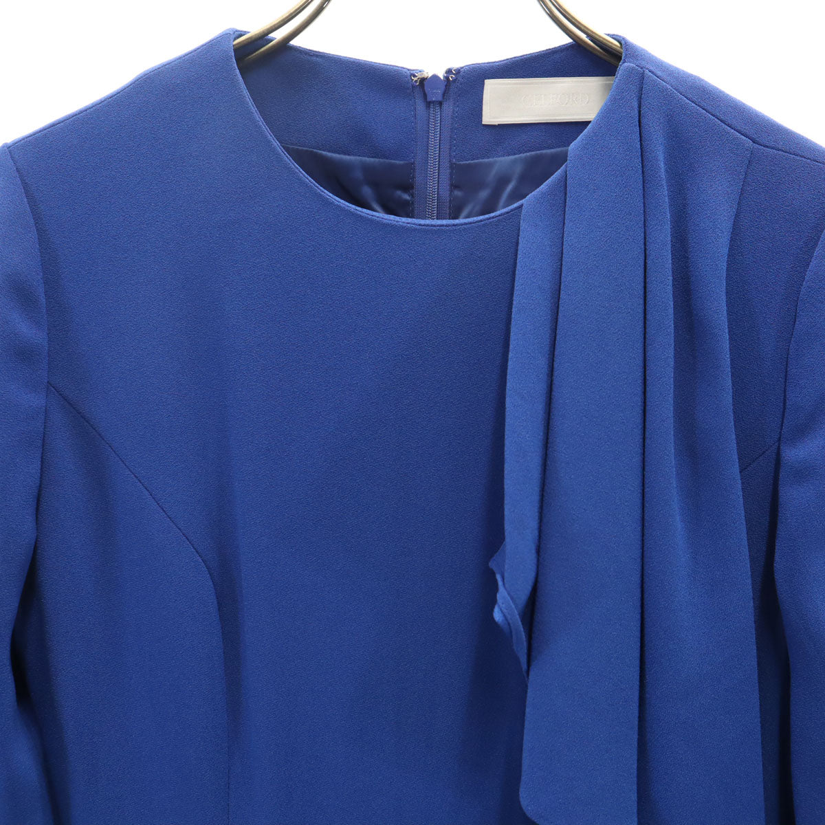 未使用 CELFORD セルフォード 日本製 5分袖 ワンピース 36 ブルー レディース