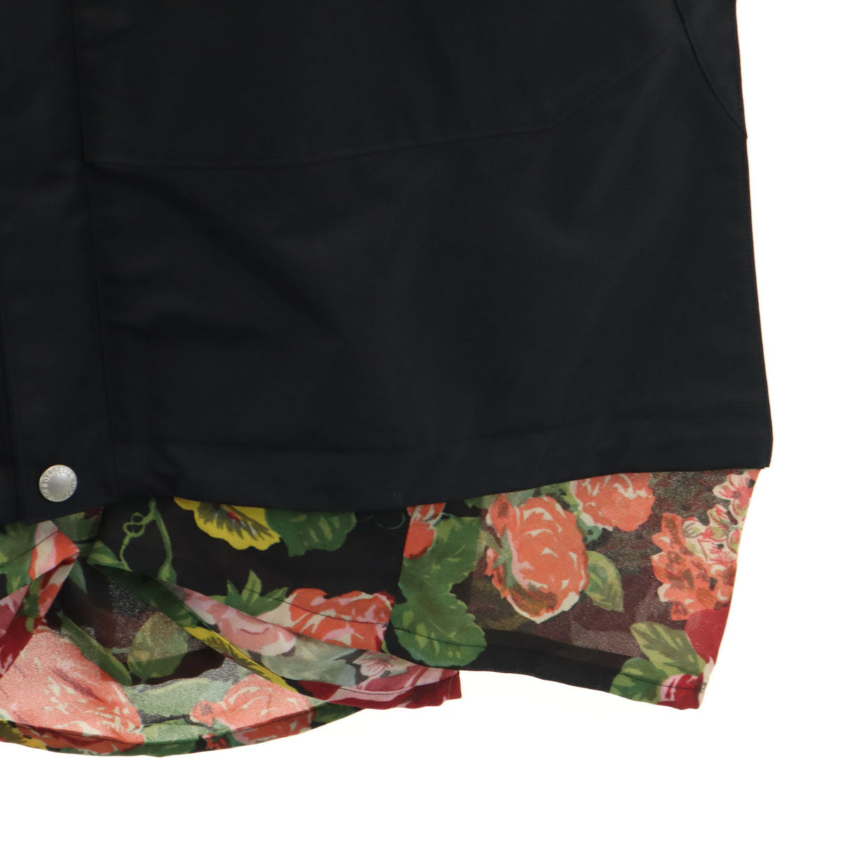 JUNYA WATANABE COMME des GARCONS ジュンヤワタナベコムデギャルソン 2018年 日本製 ドッキング マウンテンパーカー S ブラック レディース