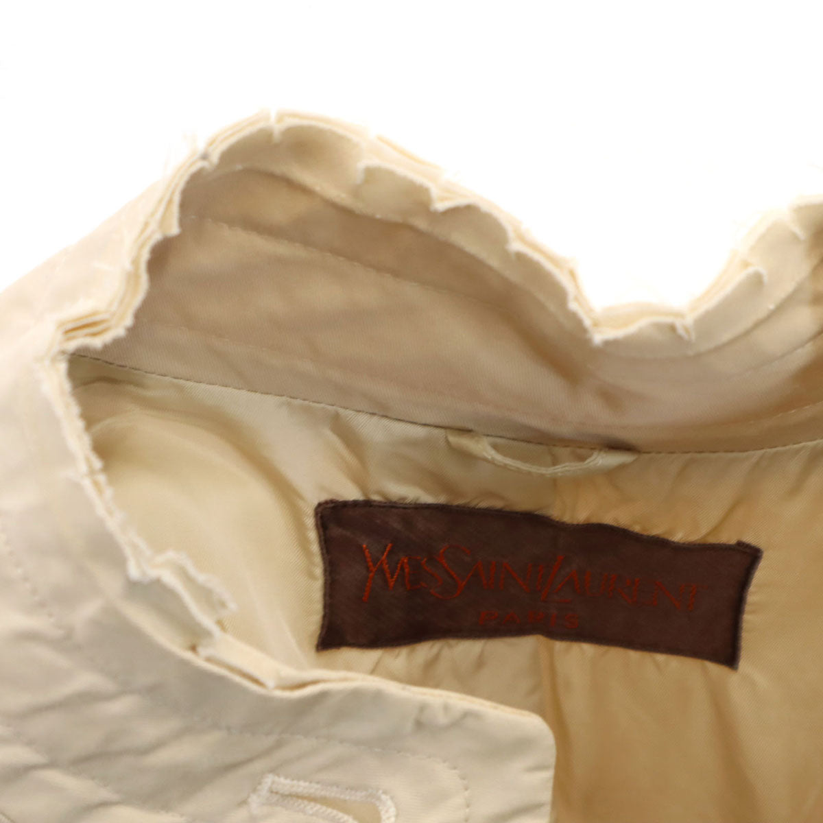 YVES SAINT LAURENT イヴサンローラン 80s ヴィンテージ ロングコート T9 ベージュ レディース