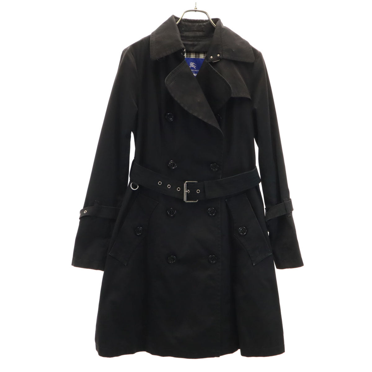 BURBERRY LONDON BLUE LABEL バーバリー ロンドン ブルーレーベル トレンチコート 40 ブラック レディース