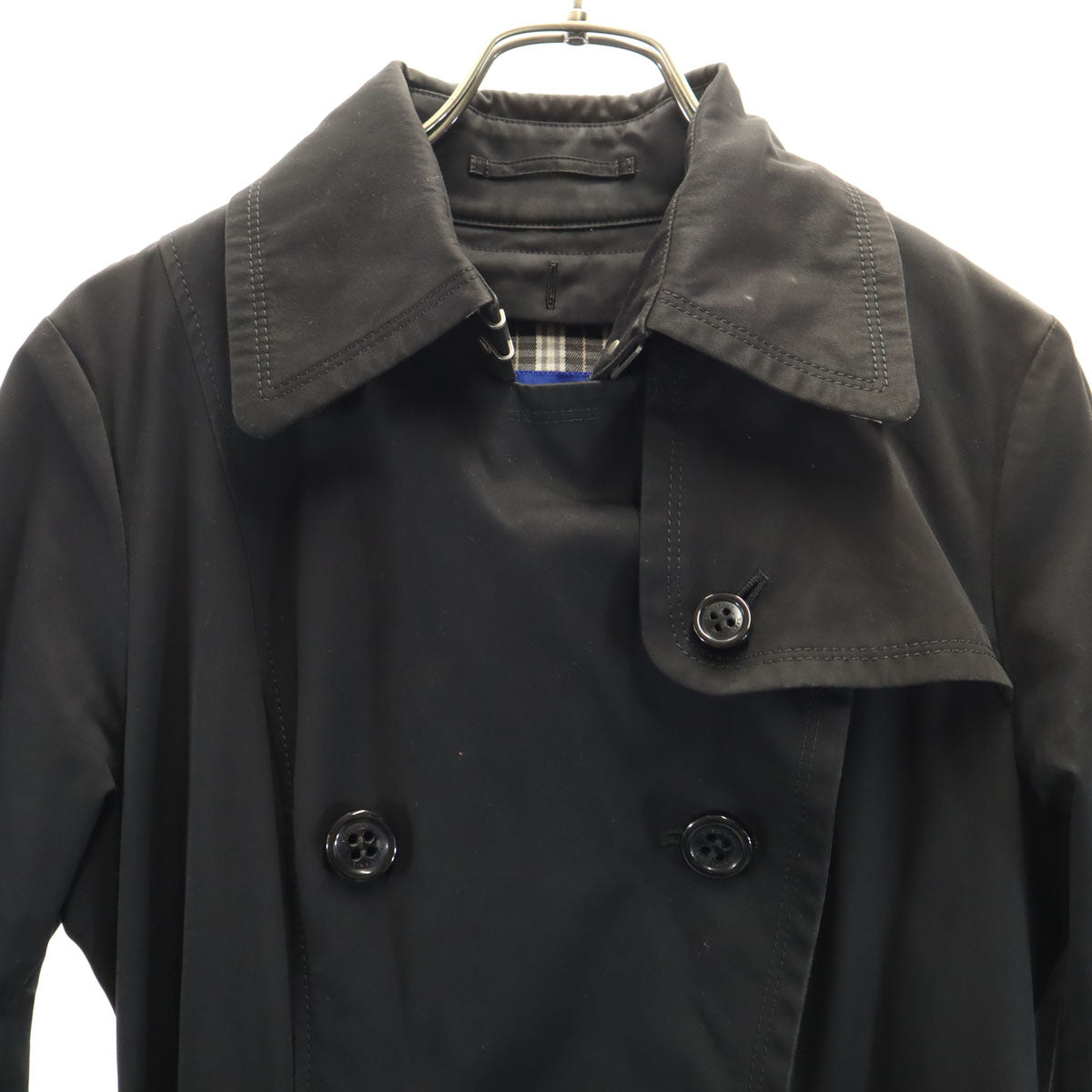 BURBERRY LONDON BLUE LABEL バーバリー ロンドン ブルーレーベル トレンチコート 40 ブラック レディース