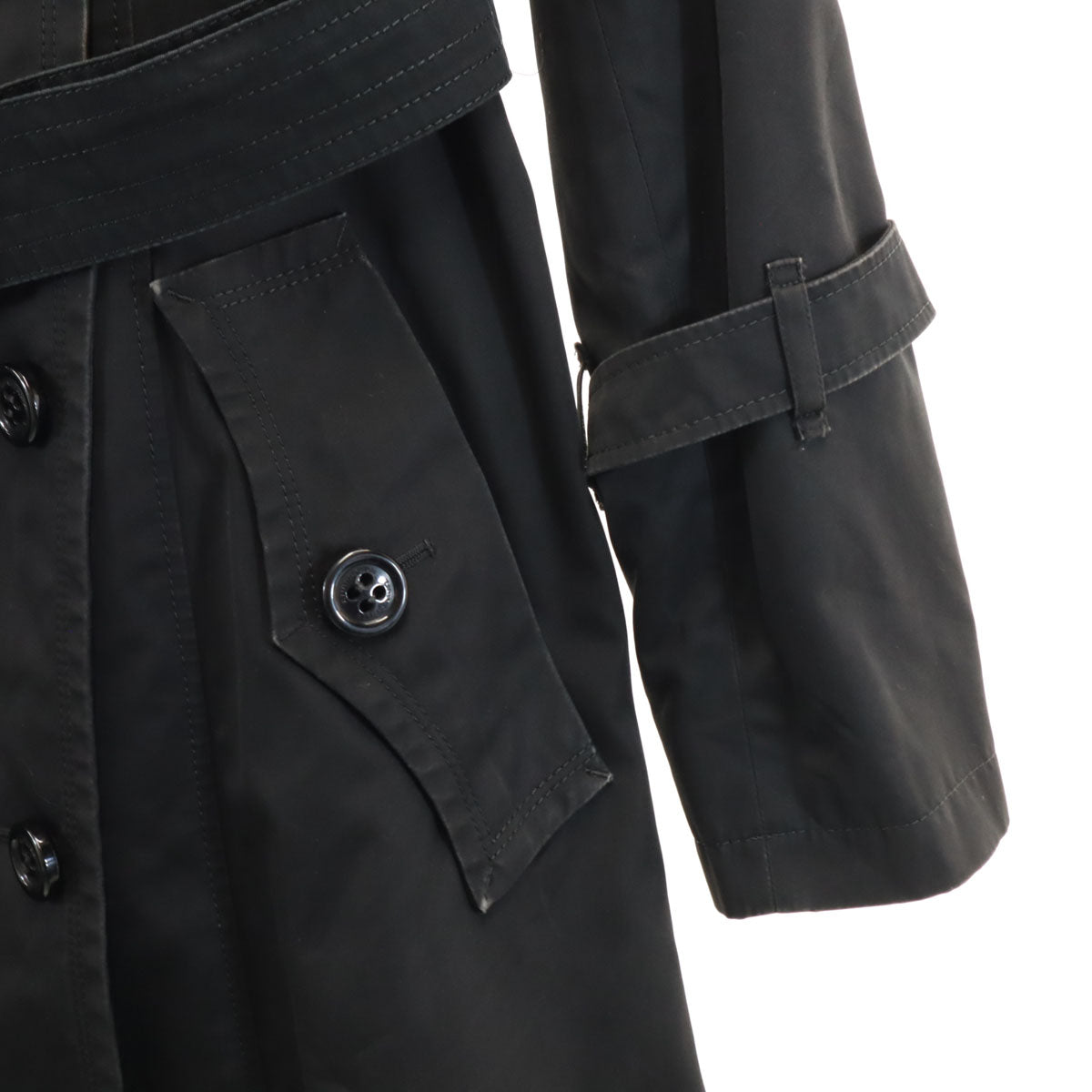BURBERRY LONDON BLUE LABEL バーバリー ロンドン ブルーレーベル トレンチコート 40 ブラック レディース