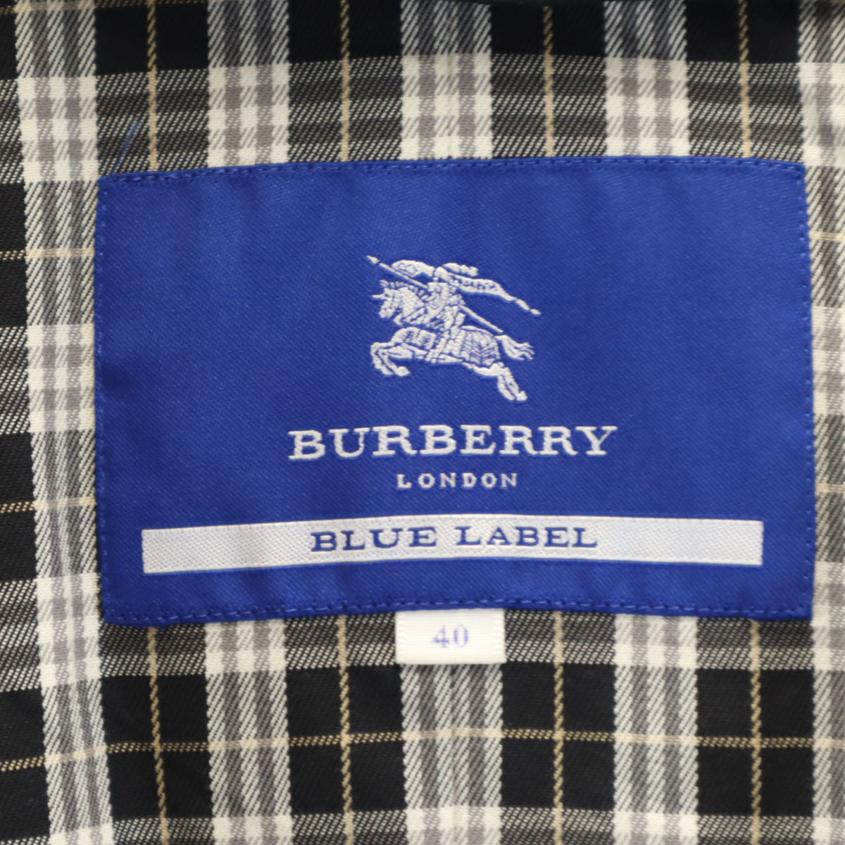 BURBERRY LONDON BLUE LABEL バーバリー ロンドン ブルーレーベル トレンチコート 40 ブラック レディース