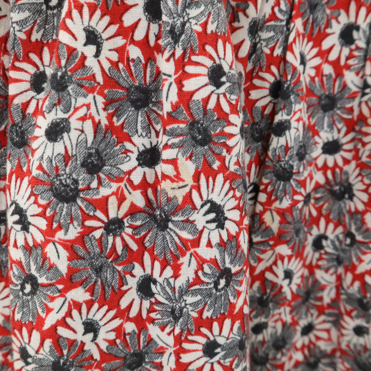 BEAMS LIGHTS ビームスライツ 花柄 ノースリーブ ミニワンピース 36 レッド レディース