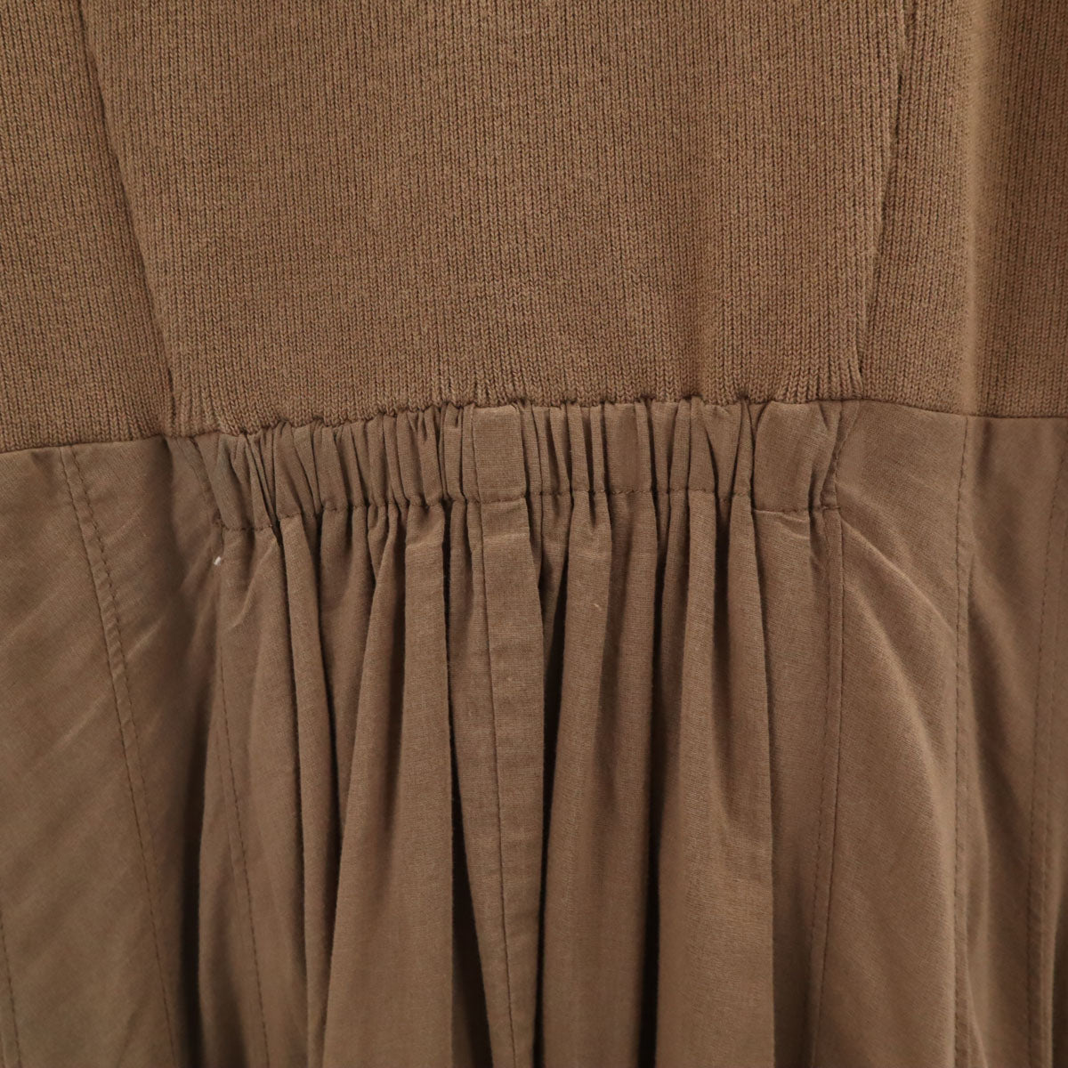 FRAY I.D フレイアイディー ノースリーブ ニット切替 ロングワンピース F ブラウン レディース