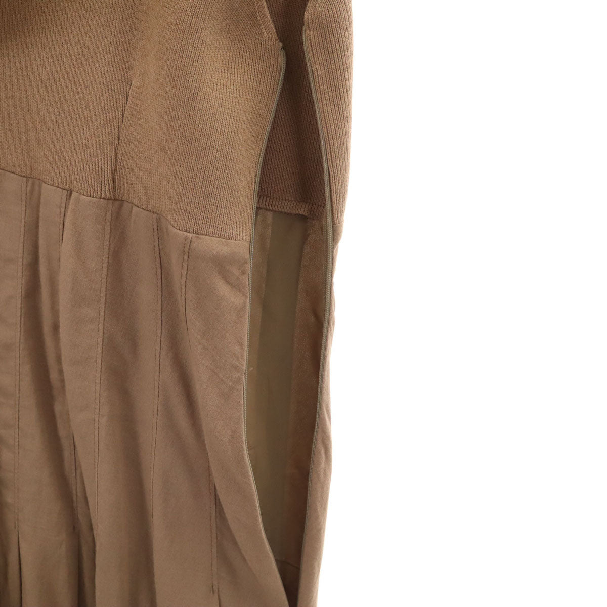 FRAY I.D フレイアイディー ノースリーブ ニット切替 ロングワンピース F ブラウン レディース