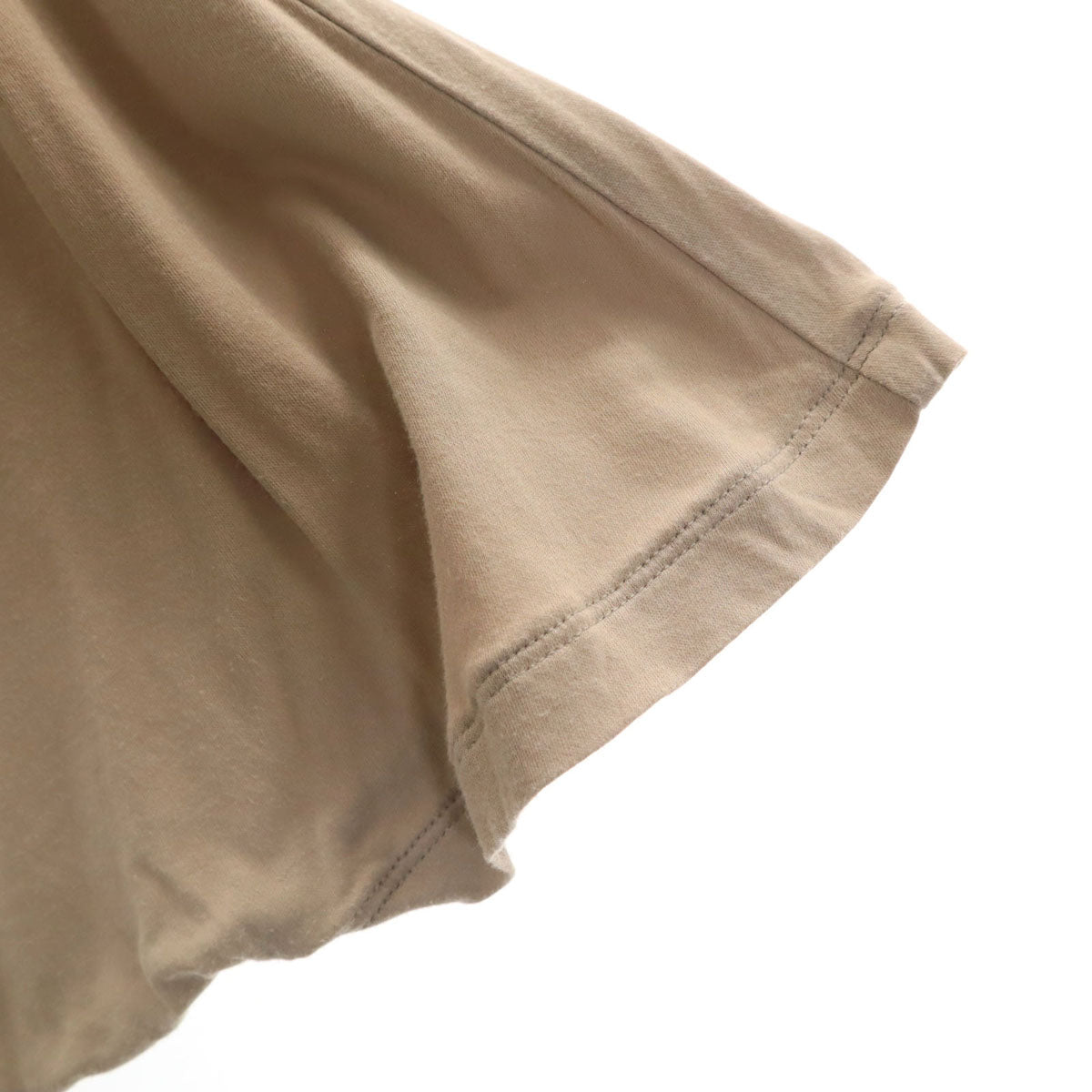 LANVIN en Bleu ランバンオンブルー 日本製 半袖 ドレープ ミニワンピース 38 グレージュ レディース