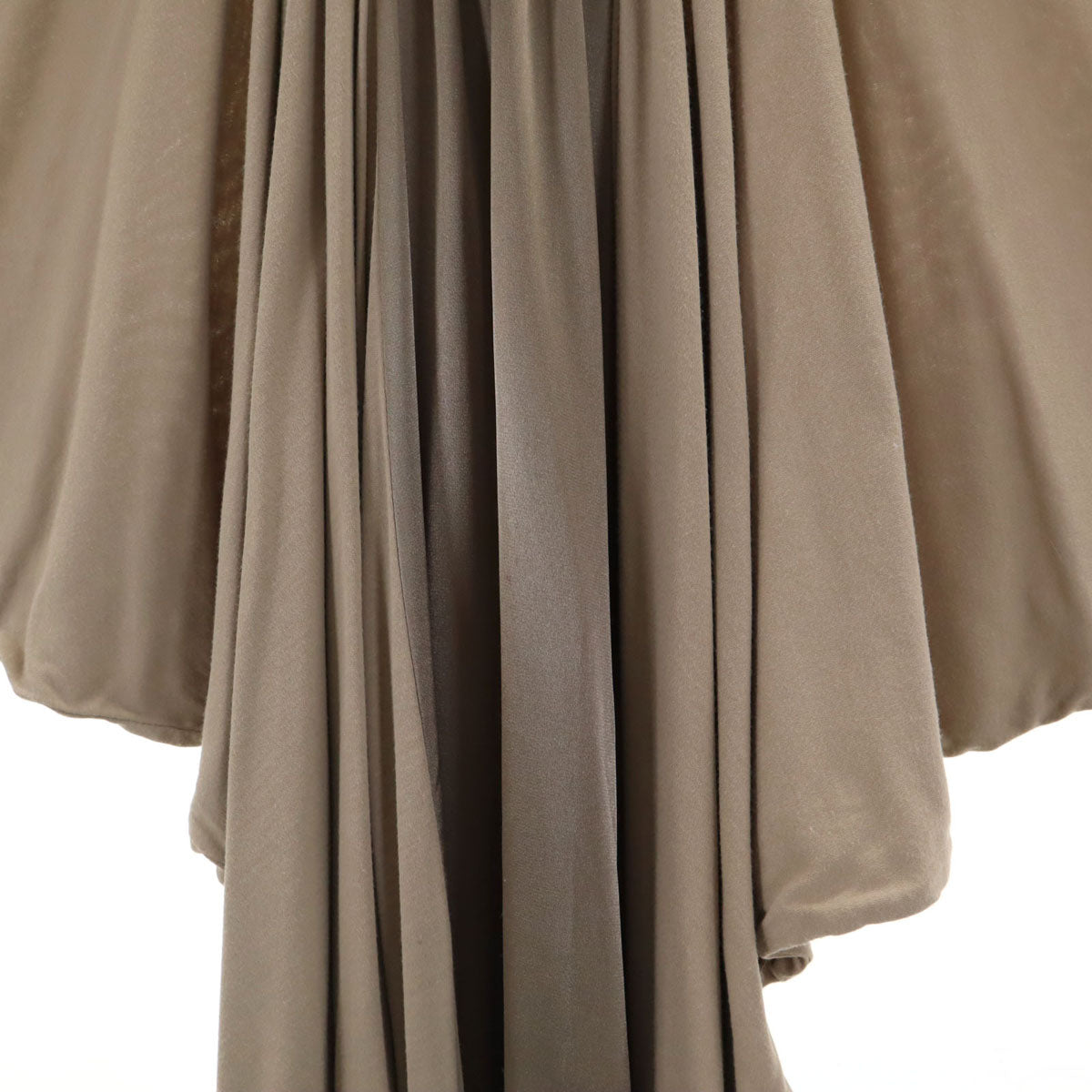 LANVIN en Bleu ランバンオンブルー 日本製 半袖 ドレープ ミニワンピース 38 グレージュ レディース