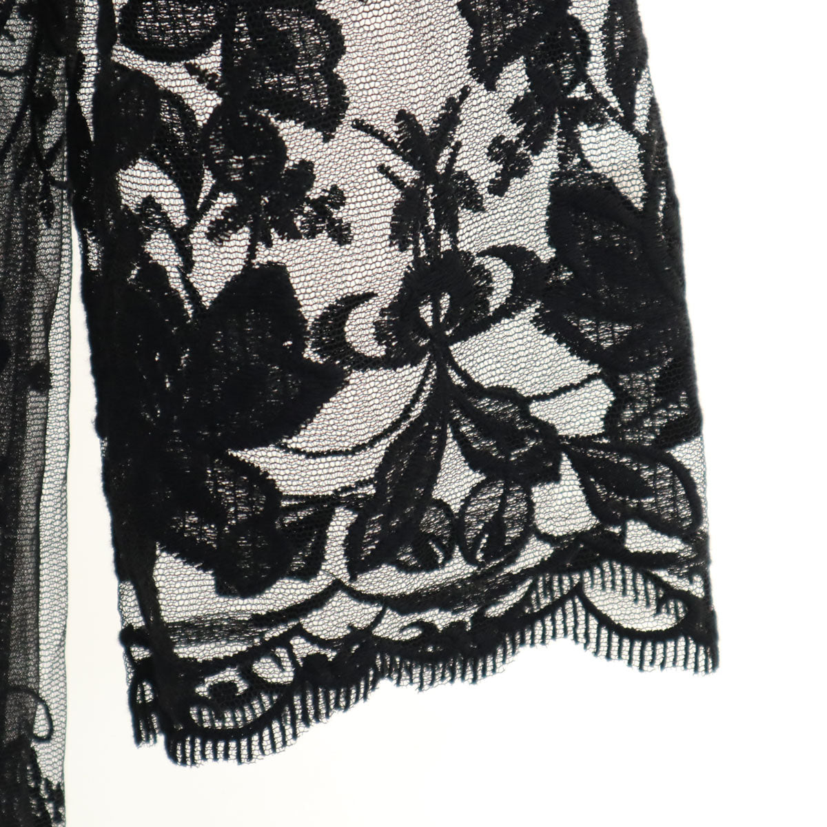 AMERI UNDRESSED アメリ 長袖 レース ロング カーディガン M 黒 レディース