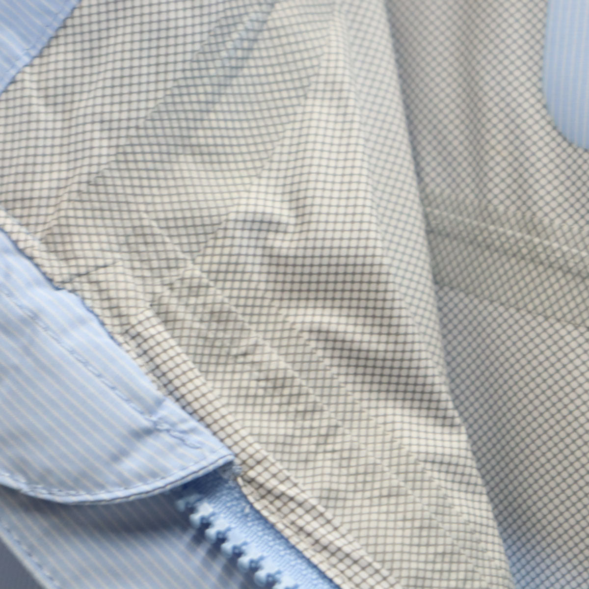 Columbia コロンビア ストライプ柄 レインコート M 水色 収納袋付き レディース