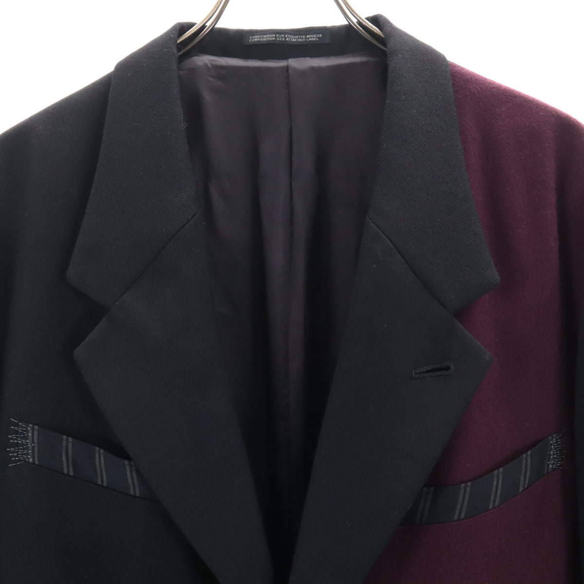 未使用 Y’s for men ワイズフォーメン 日本製 コンビネーション ジャケット 3 ブラック ヨウジヤマモト メンズ