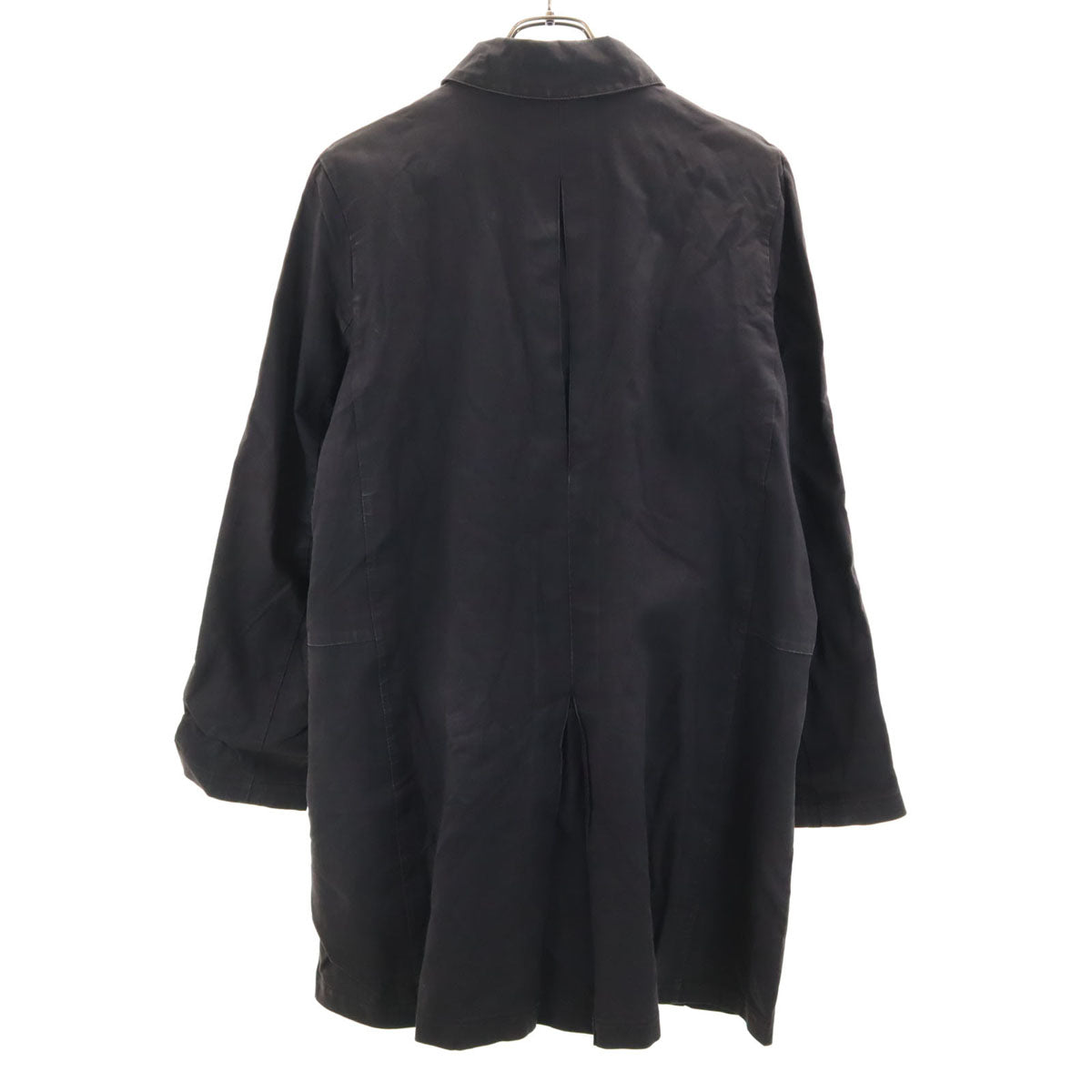 HERMES エルメス スコットランド製 ステンカラーコート M ブラウン系 比翼 レディース