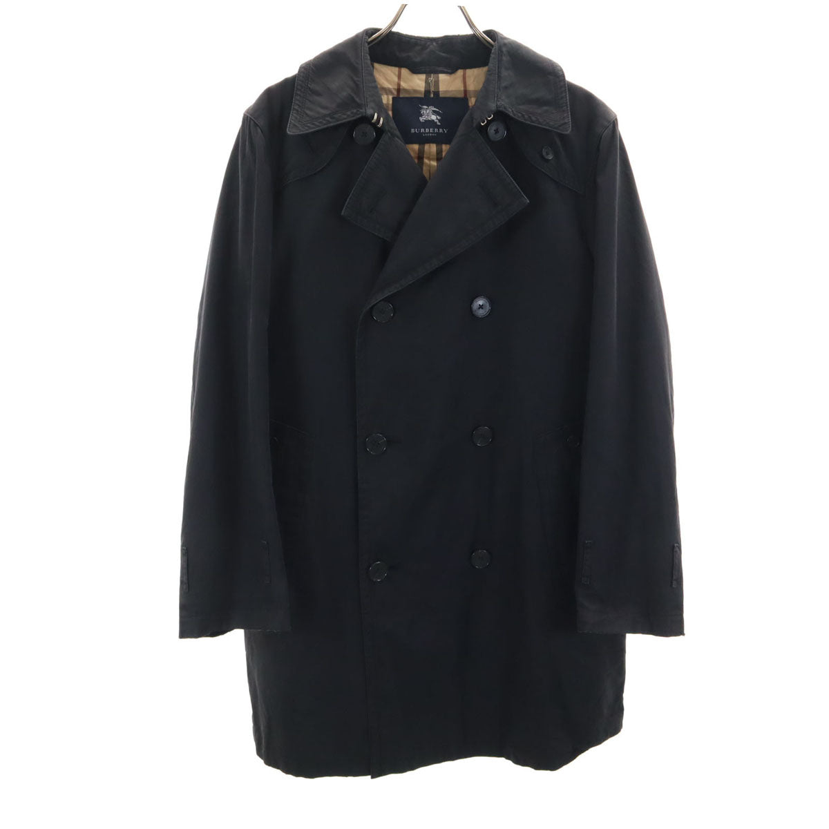BURBERRY LONDON バーバリーロンドン 日本製 トレンチコート M ブラック 三陽商会 メンズ