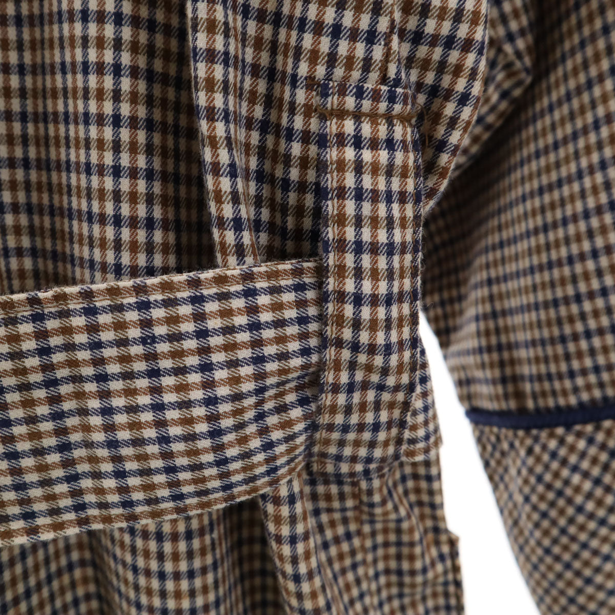 Aquascutum アクアスキュータム 80s 90s ロング ガウン M ネイビー系 メンズ