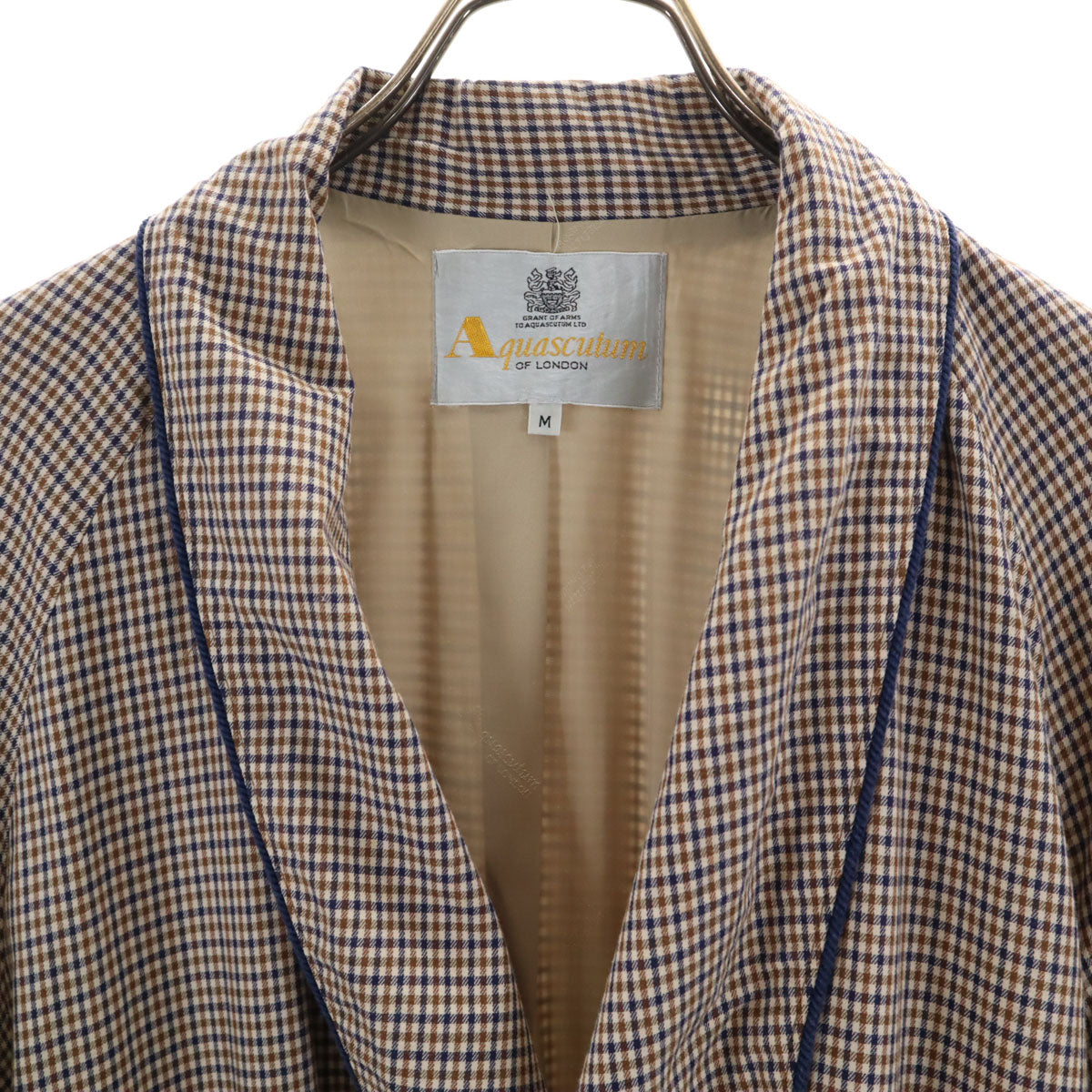 Aquascutum アクアスキュータム 80s 90s ロング ガウン M ネイビー系 メンズ