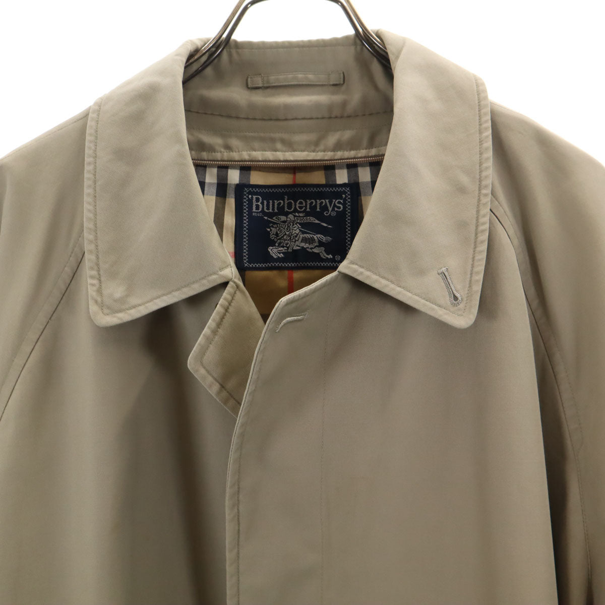 Burberrys バーバリーズ 90s 日本製 オールド ステンカラーコート 96-180-7 カーキ メンズ