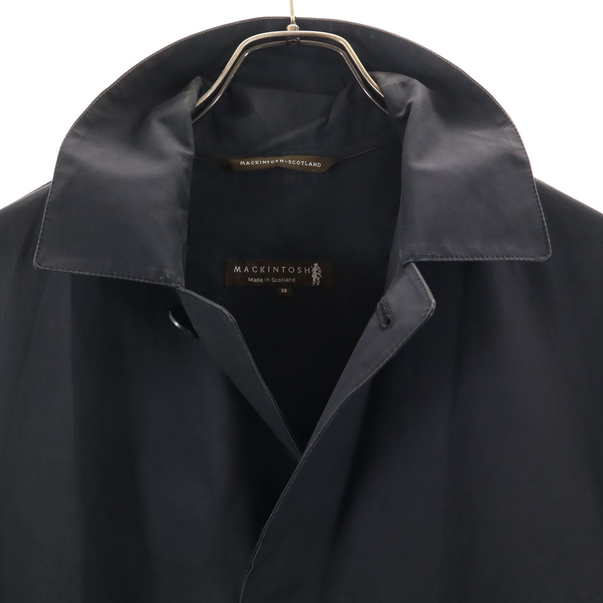 Mackintosh マッキントッシュ イギリス製 ステンカラーコート 36 ブラック系 メンズ