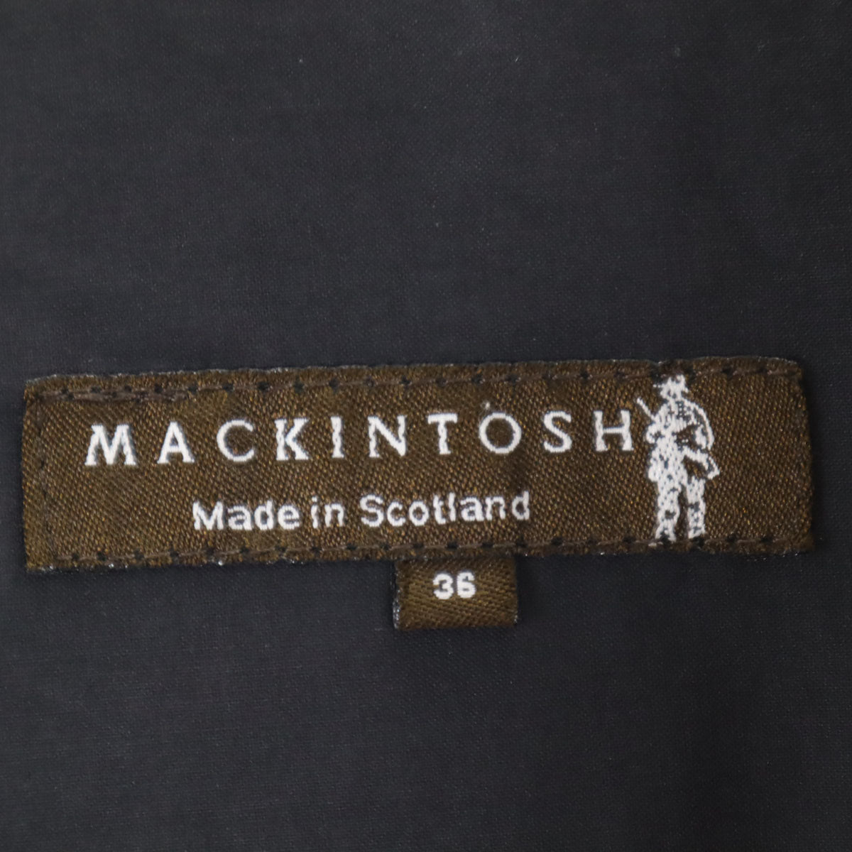Mackintosh マッキントッシュ イギリス製 ステンカラーコート 36 ブラック系 メンズ