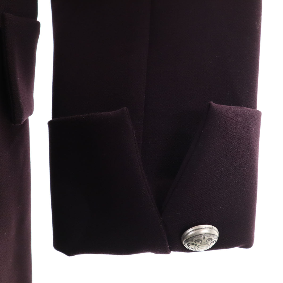 FOXEY NEW YORK フォクシーニューヨーク 日本製 オープンカラー コート パープル系 レディース