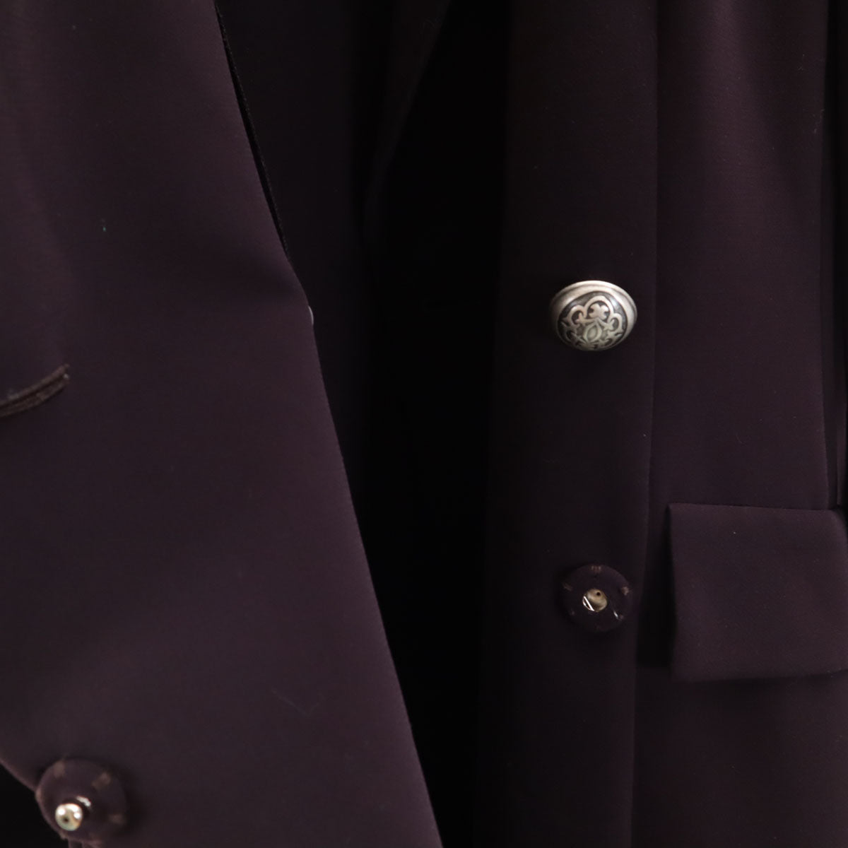 FOXEY NEW YORK フォクシーニューヨーク 日本製 オープンカラー コート パープル系 レディース